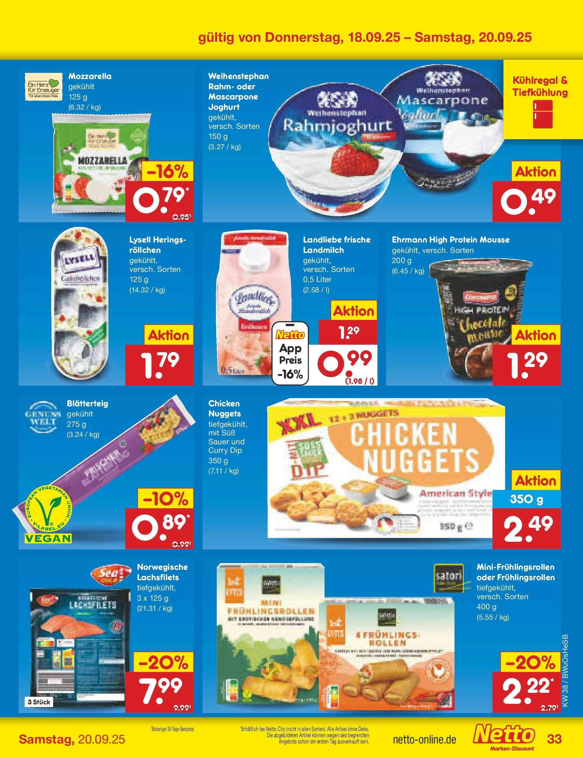 Netto Marken-Discount prospekt Osterode	 (ab 15.09.2025) » Angebote | Seite: 37 | Produkte: Mascarpone, Joghurt, Mozzarella
