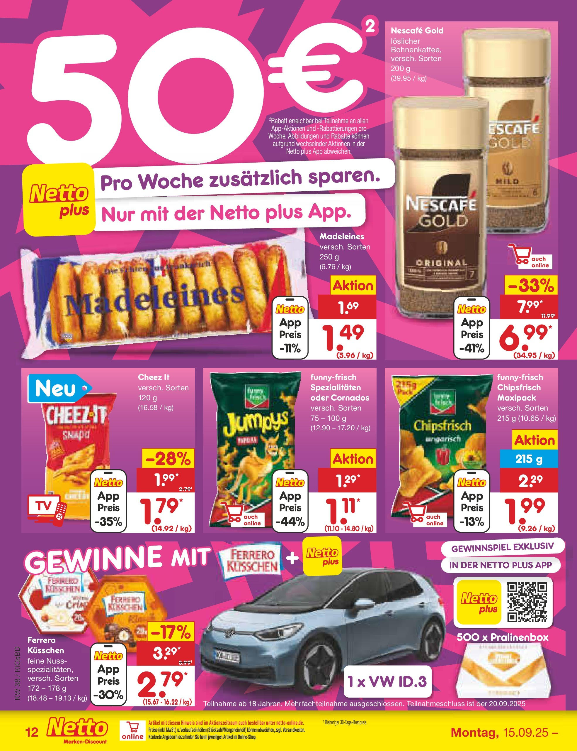 Netto Marken-Discount prospekt Mistelbach	 (ab 14.09.2025) » Angebote | Seite: 12 | Produkte: Nescafe, Nescafe gold