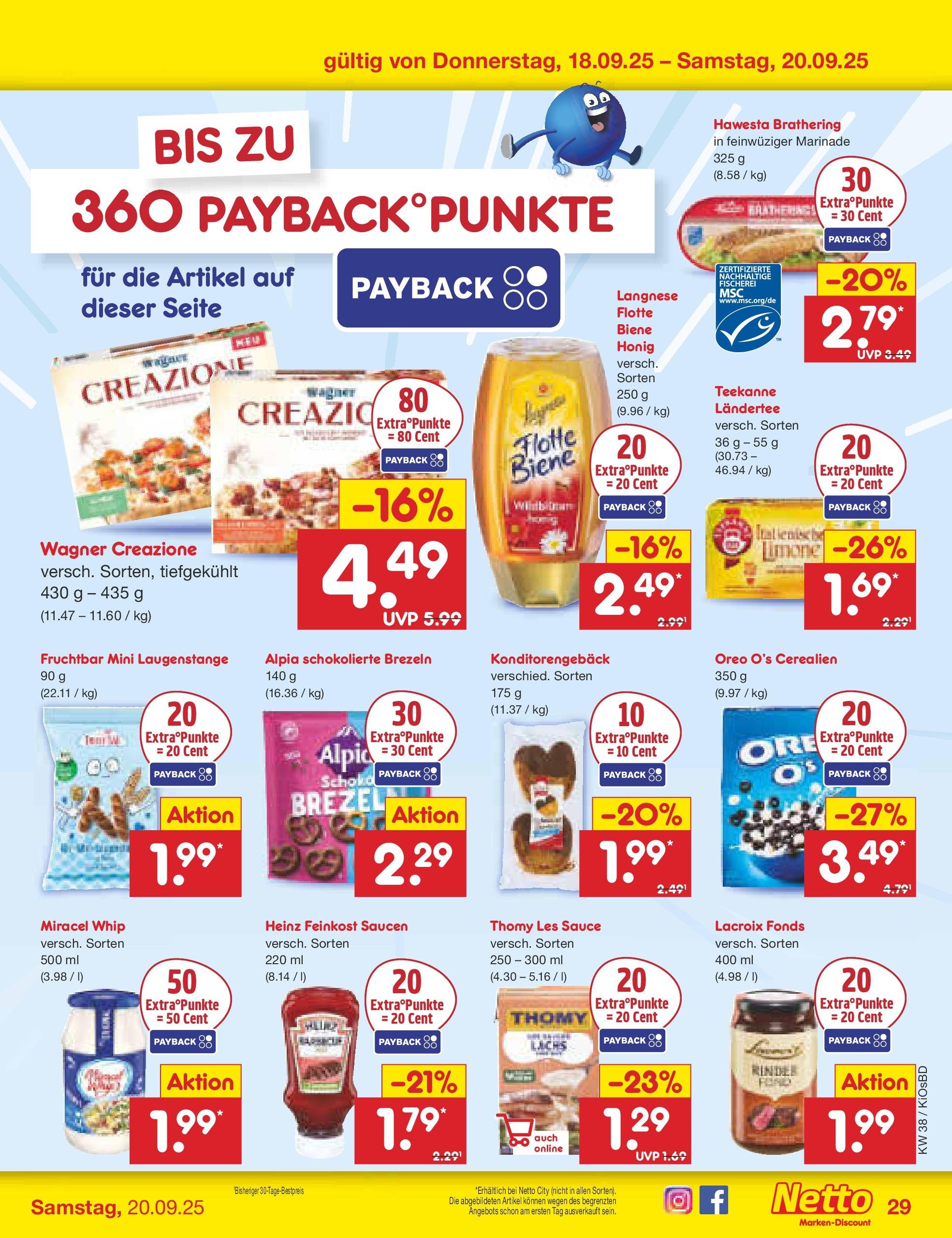 Netto Marken-Discount prospekt Mistelbach	 (ab 14.09.2025) » Angebote | Seite: 33 | Produkte: Langnese, Miracel whip, Lachs, Teekanne