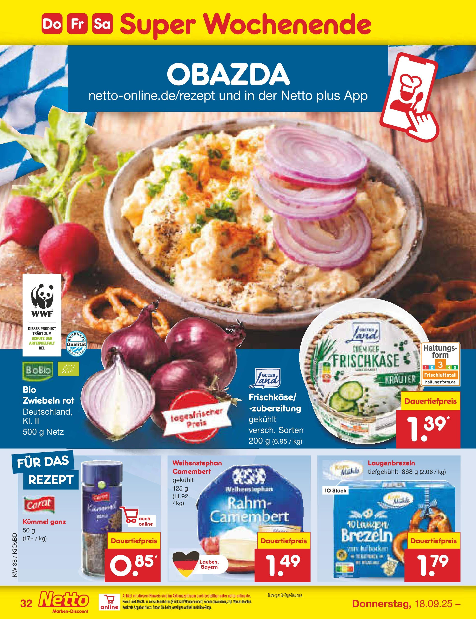 Netto Marken-Discount prospekt Mistelbach	 (ab 14.09.2025) » Angebote | Seite: 36 | Produkte: Zwiebeln, Frischkase