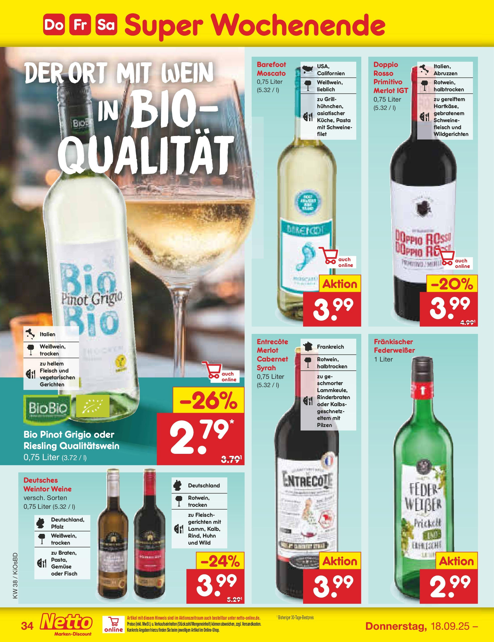 Netto Marken-Discount prospekt Mistelbach	 (ab 14.09.2025) » Angebote | Seite: 38 | Produkte: Rinderbraten, Gemüse, Pasta, Fleisch