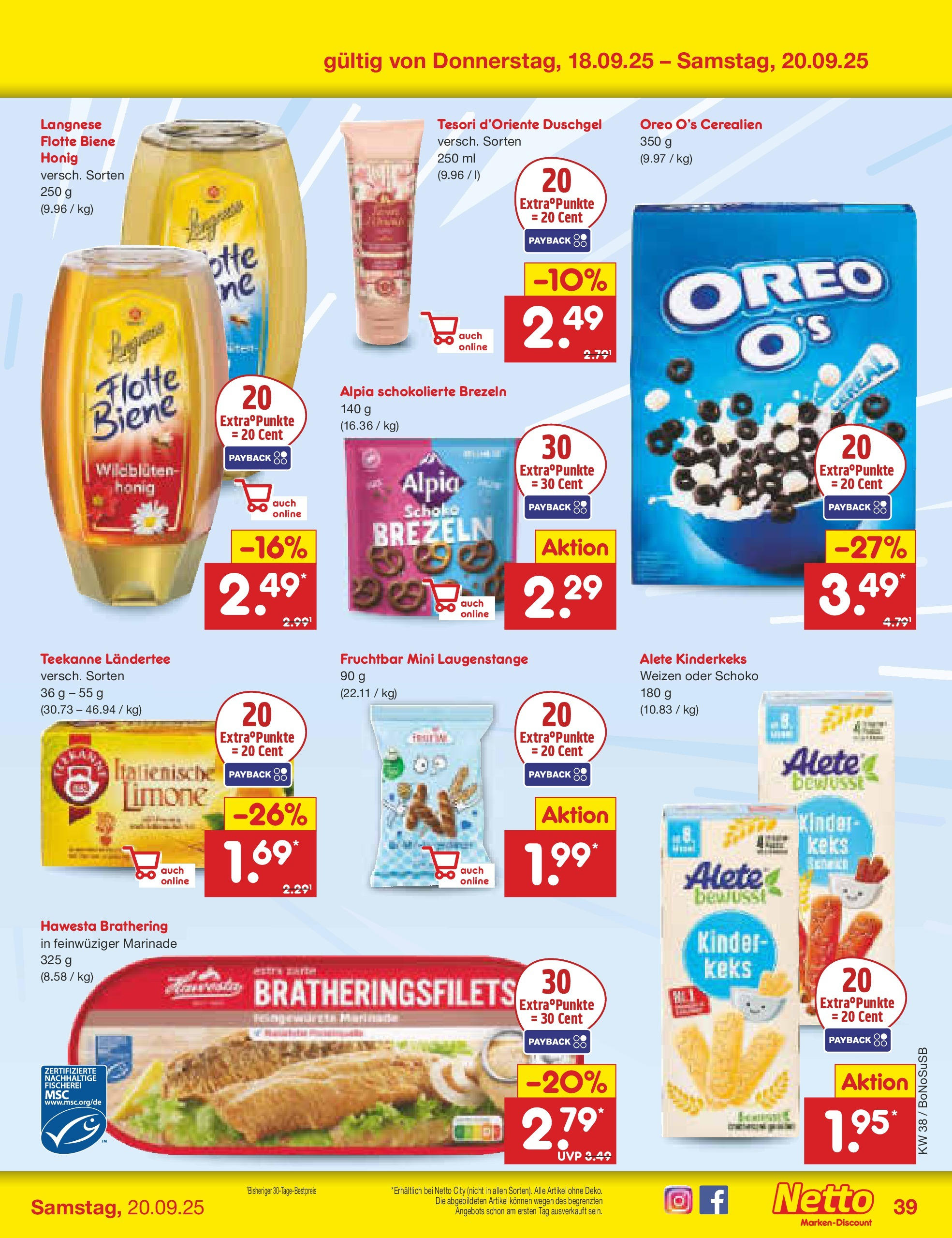Netto Marken-Discount prospekt Herne	 (ab 15.09.2025) » Angebote | Seite: 43 | Produkte: Langnese, Duschgel, Teekanne