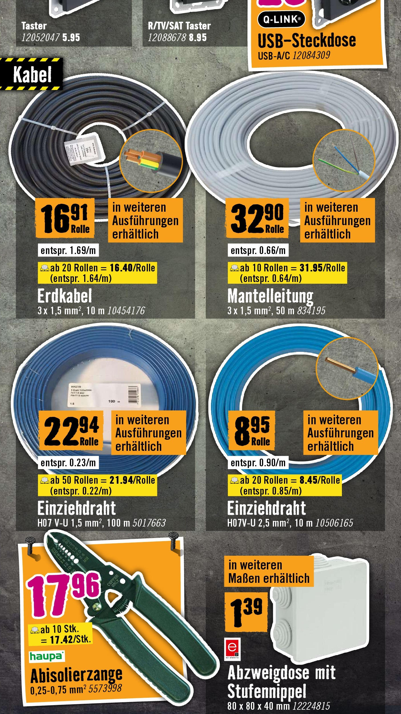 Hornbach Die Neue Grösse in Eisenstadt von 10.09.2025 - Aktuelle Angebote | Seite: 19 | Produkte: Kabel