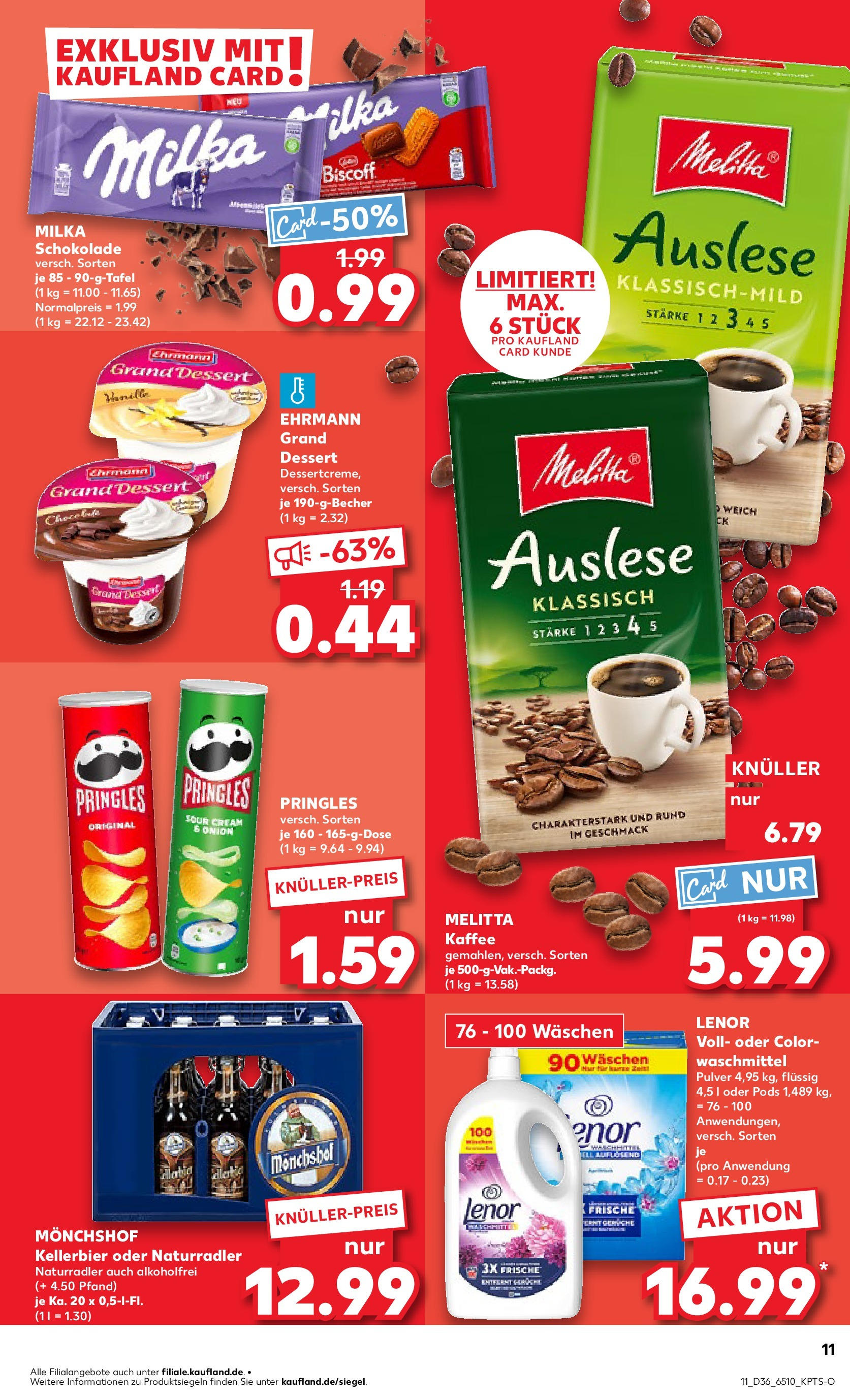 Prospekt Kaufland ab 07.09.2025 » Angebote und Werbung Online | Seite: 11 | Produkte: Melitta, Monchshof, Melitta kaffee, Kaffee Prospekt Kaufland ab 07.09.2025 » Angebote Online zum Blättern | Seite: 11 | Produkte: Melitta, Monchshof, Melitta kaffee, Kaffee