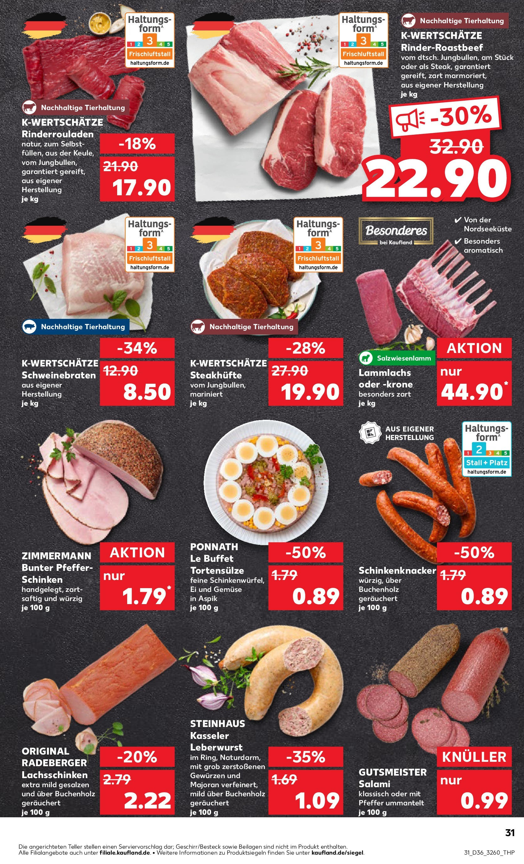 Prospekt Kaufland ab 07.09.2025 » Angebote Online zum Blättern | Seite: 31 | Produkte: Pfeffer, Salami, Schinken, Steak