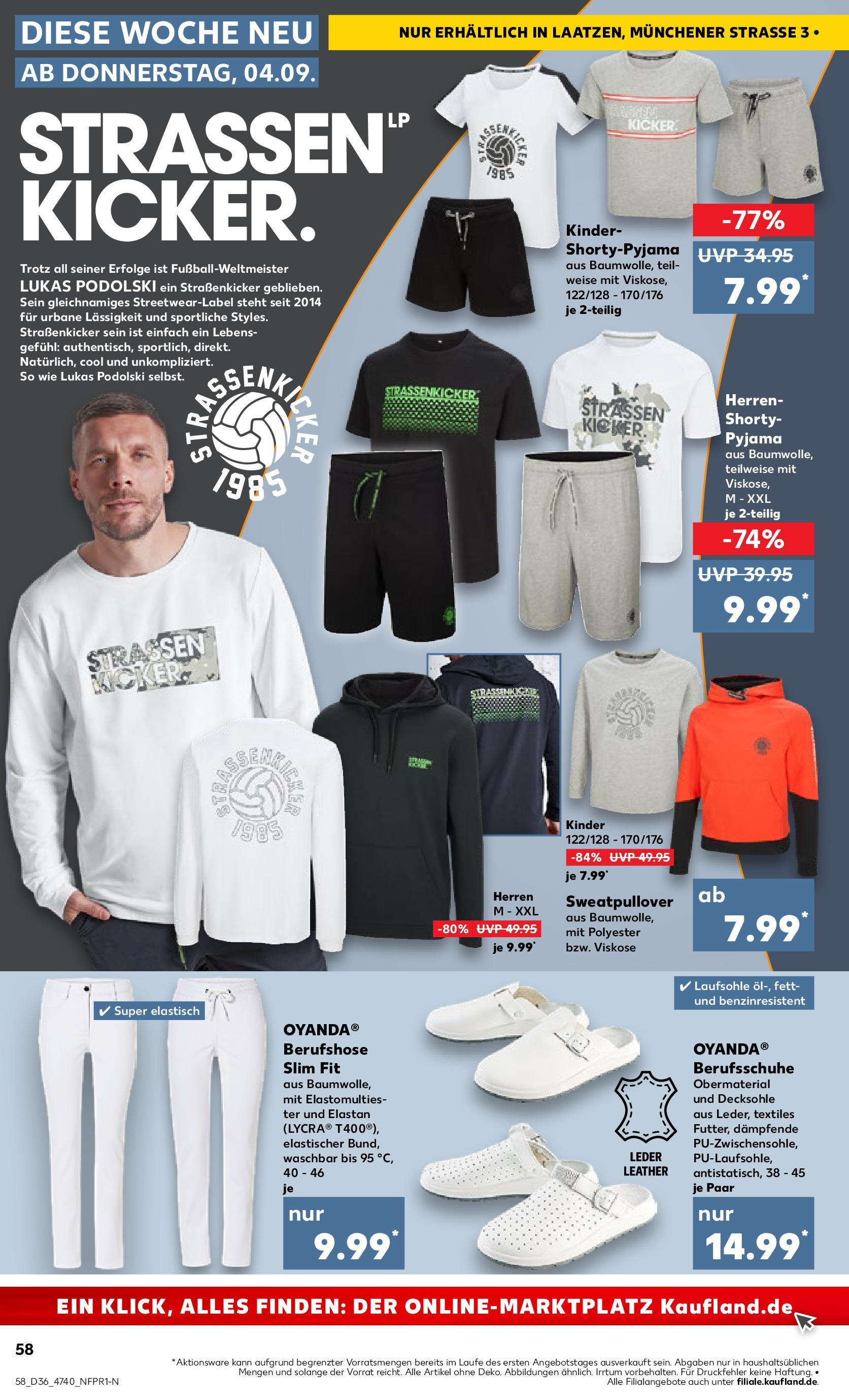 Prospekt Kaufland ab 07.09.2025 » Angebote und Werbung Online | Seite: 58 | Produkte: Sweatshirt, Hoodie, Pyjama Prospekt Kaufland ab 07.09.2025 » Angebote Online zum Blättern | Seite: 58 | Produkte: Sweatshirt, Hoodie, Pyjama