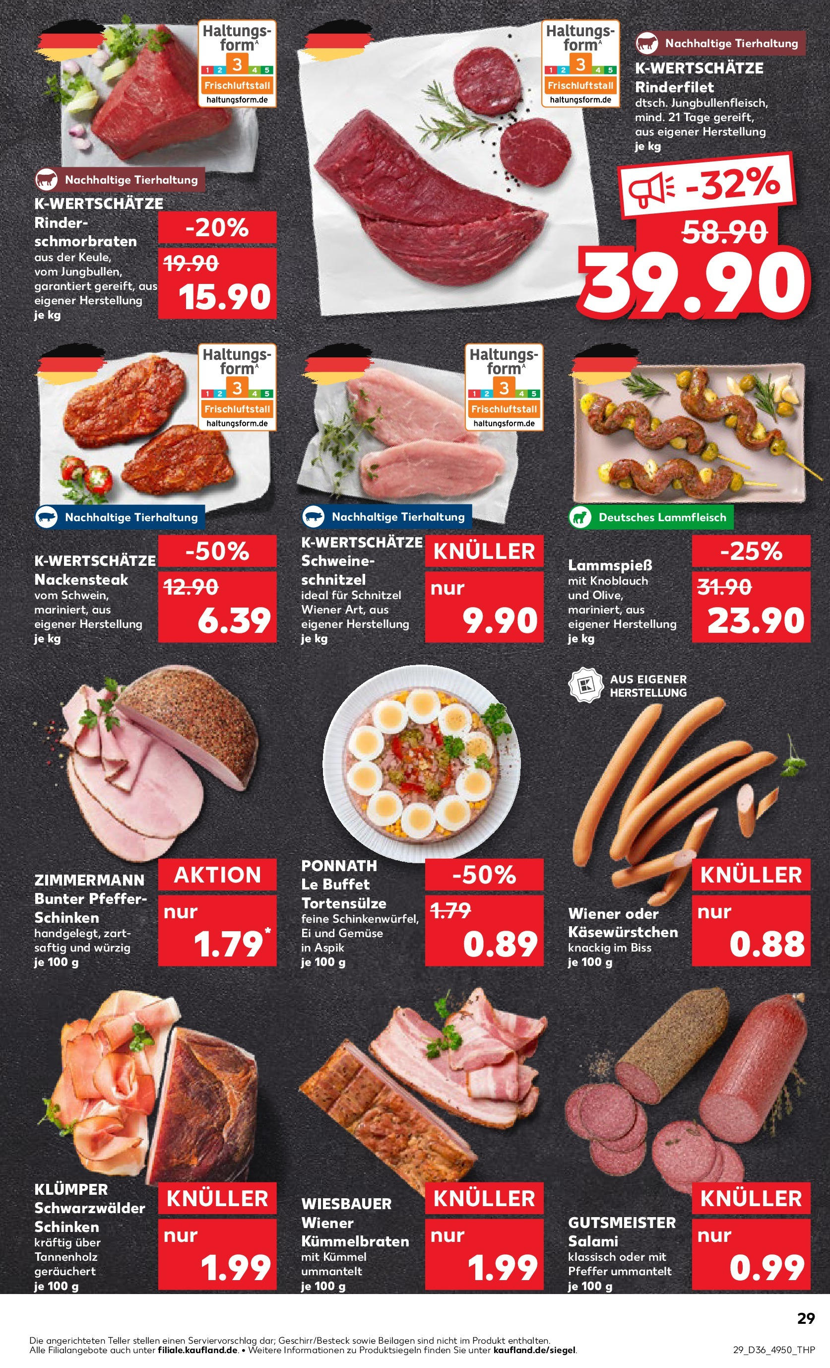 Prospekt Kaufland ab 07.09.2025 » Angebote und Werbung Online | Seite: 29 | Produkte: Rinderfilet, Schnitzel, Knoblauch, Salami Prospekt Kaufland ab 07.09.2025 » Angebote Online zum Blättern | Seite: 29 | Produkte: Rinderfilet, Schnitzel, Knoblauch, Salami