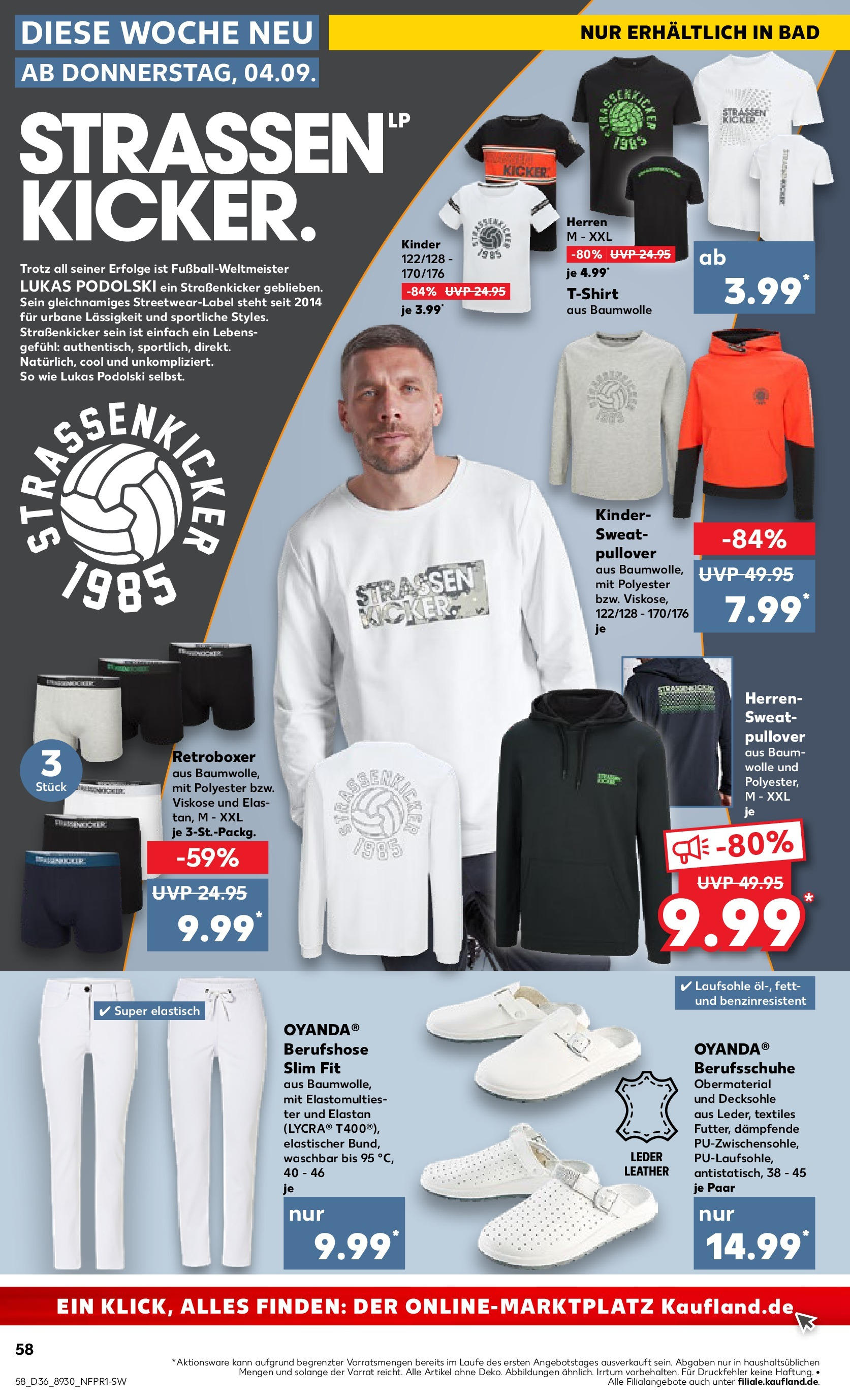Prospekt Kaufland ab 07.09.2025 » Angebote Online zum Blättern | Seite: 58 | Produkte: Sweatshirt, T-Shirt, Pullover, Boxer