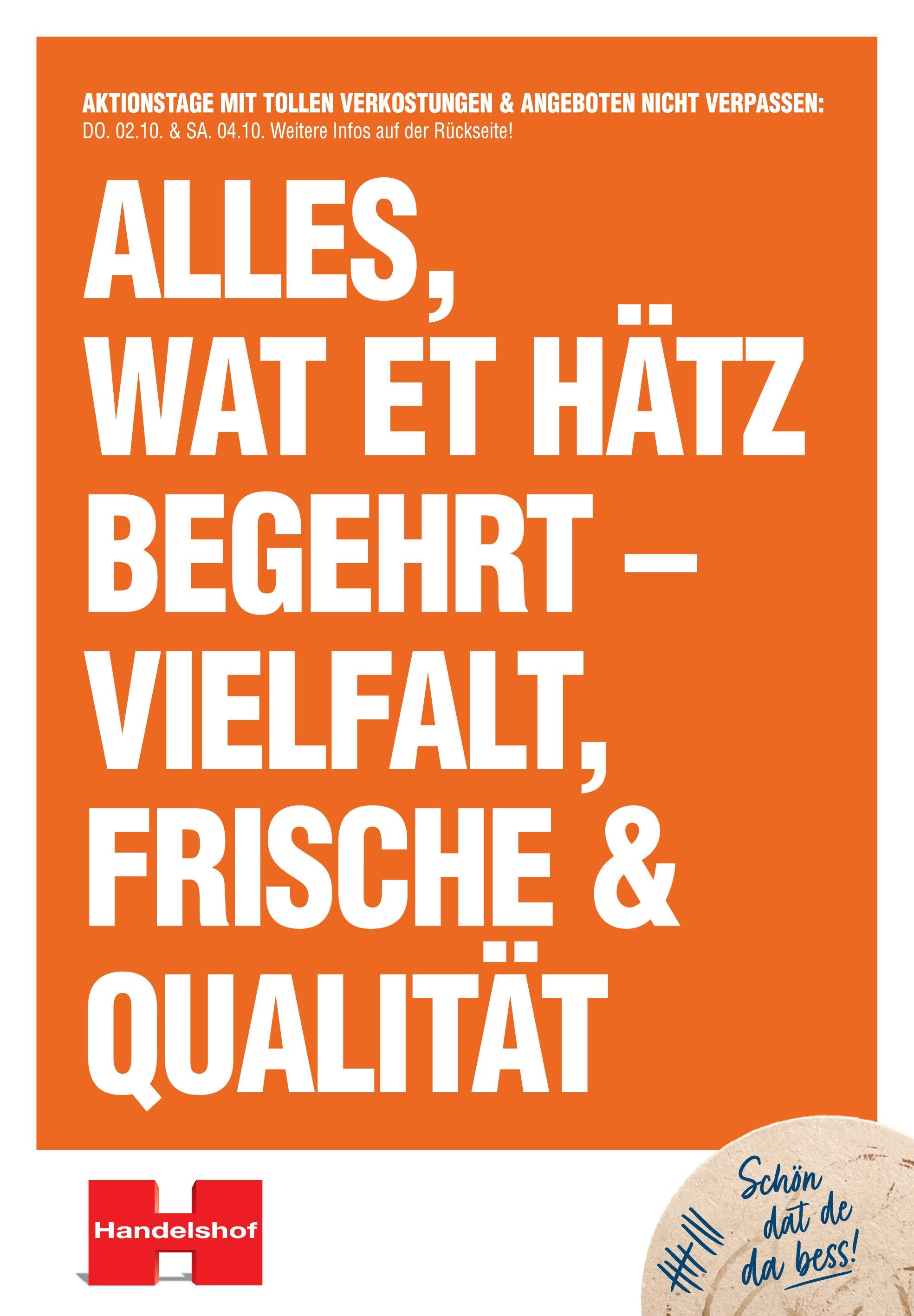 Entdecke - Handelshof Köln-Müngersdorf: ALLES, WAT ET HÄTZ BEGEHRT - VIELFALT, FRISCHE & QUALITÄT (ab 28.09.2025) zum Blättern | Seite: 1