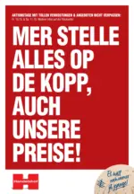 Handelshof Handelshof Köln-Poll: MER STELLE ALLES OP DE KOPP, AUCH UNSERE PREISE! - bis 11.10.2025