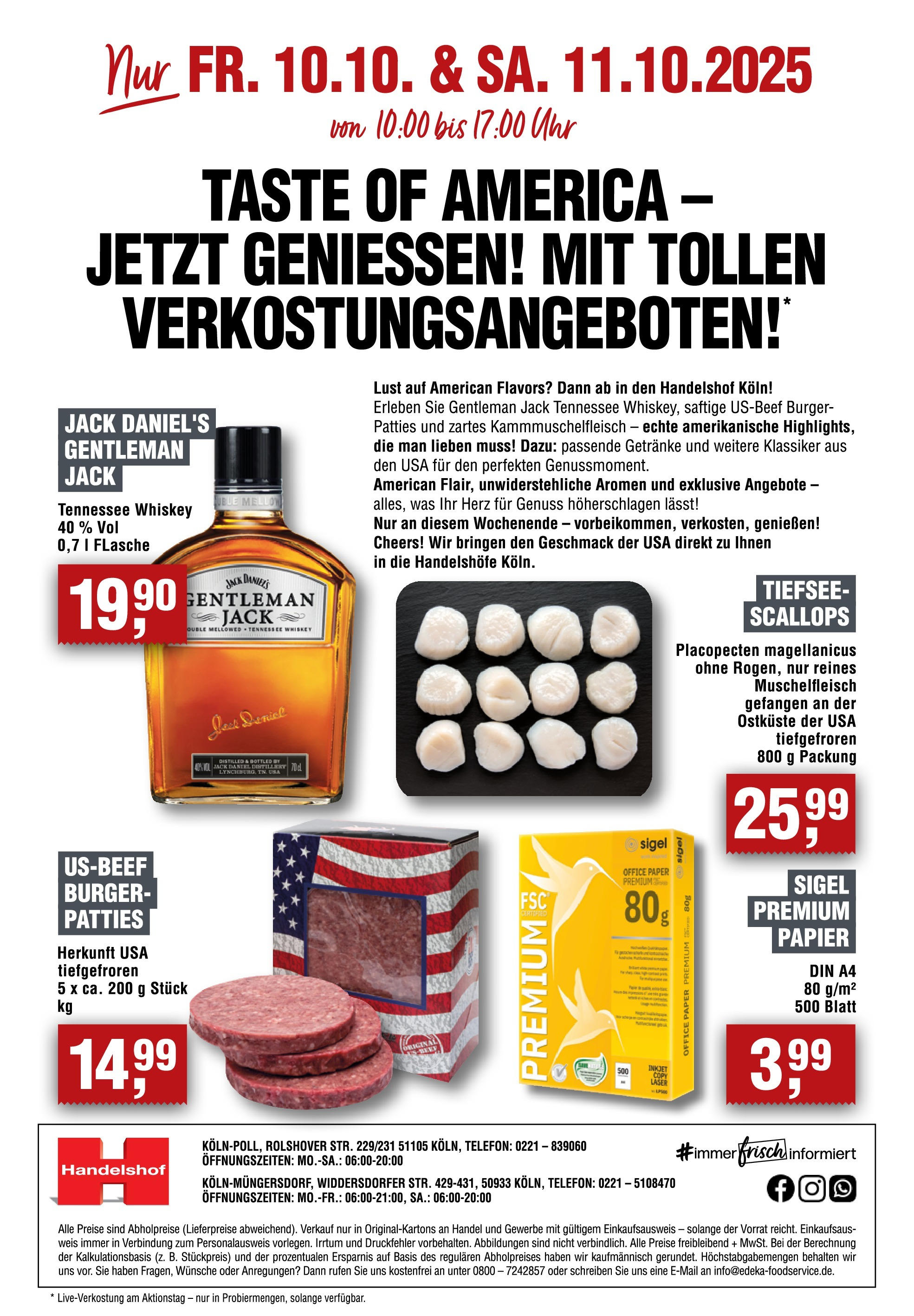 Entdecke - Handelshof Köln-Müngersdorf: MER STELLE ALLES OP DE KOPP, AUCH UNSERE PREISE! (ab 05.10.2025) zum Blättern | Seite: 2 | Produkte: Burger, Jack Daniel's, Telefon, Uhr