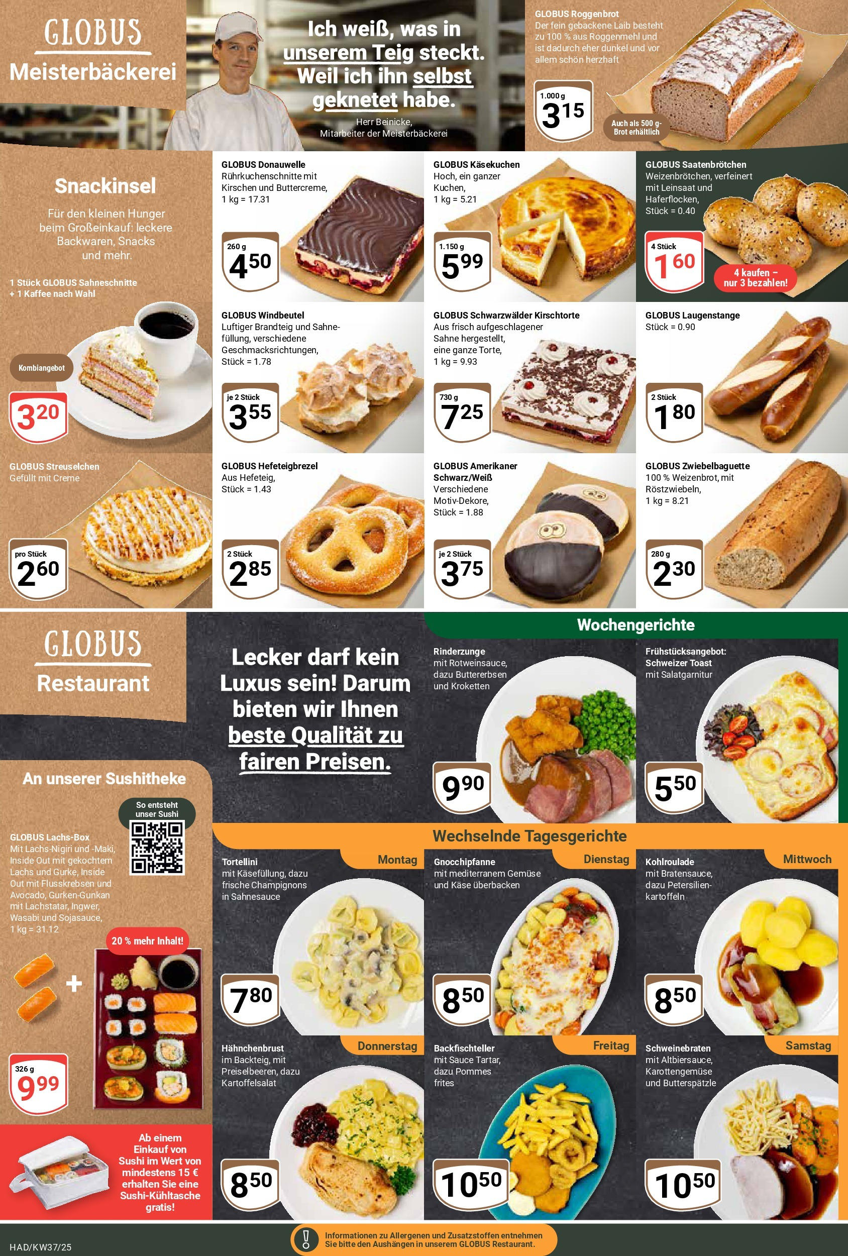 Globus prospekt Halle (saale)	 (ab 07.09.2025) » Angebote online | Seite: 6 | Produkte: Käse, Toast, Kirschen, Brot