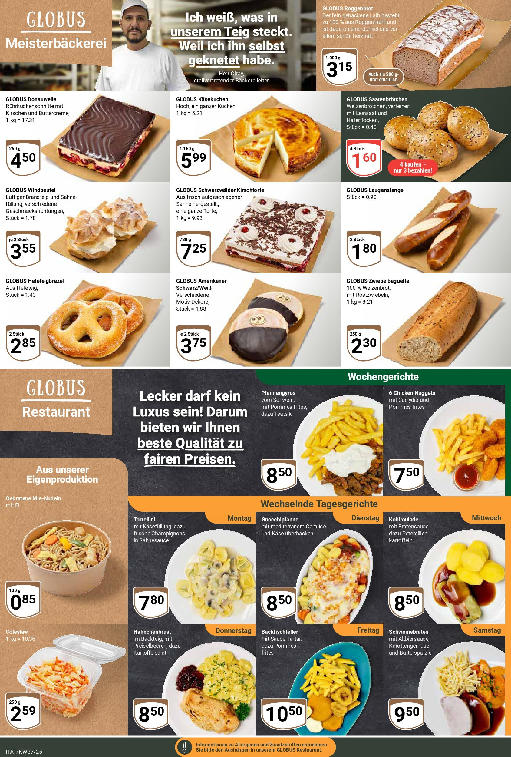 Globus prospekt Hattersheim	 (ab 07.09.2025) » Angebote online | Seite: 9 | Produkte: Pommes frites, Kirschen, Brot, Hahnchenbrust