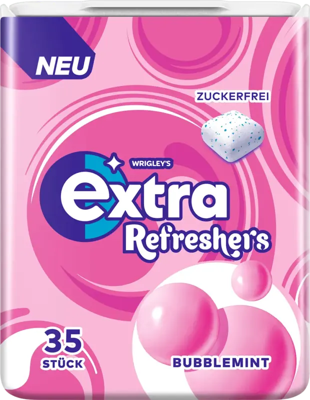 EXTRA Kaugummi, Refreshers Bubblemint, zuckerfrei