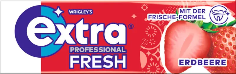 EXTRA Kaugummi, Professional Fresh Erdbeere