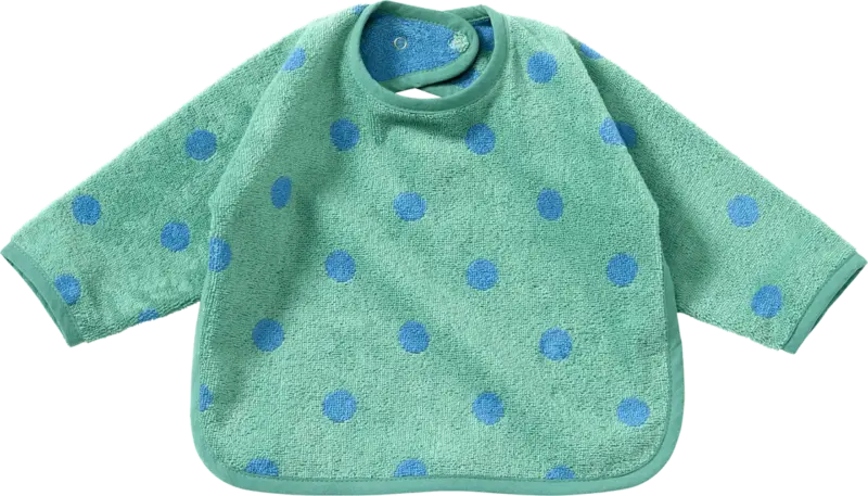 ALANA Lätzchen mit Ärmel & Punkte-Muster, grün & blau