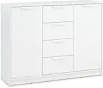 JYSK JYSK Бюфет JENSLEV 2 врати 4 чекмеджета бял