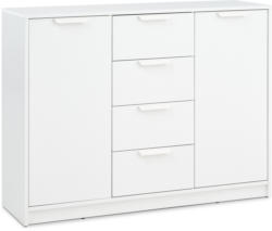 JYSK Бюфет JENSLEV 2 врати 4 чекмеджета бял