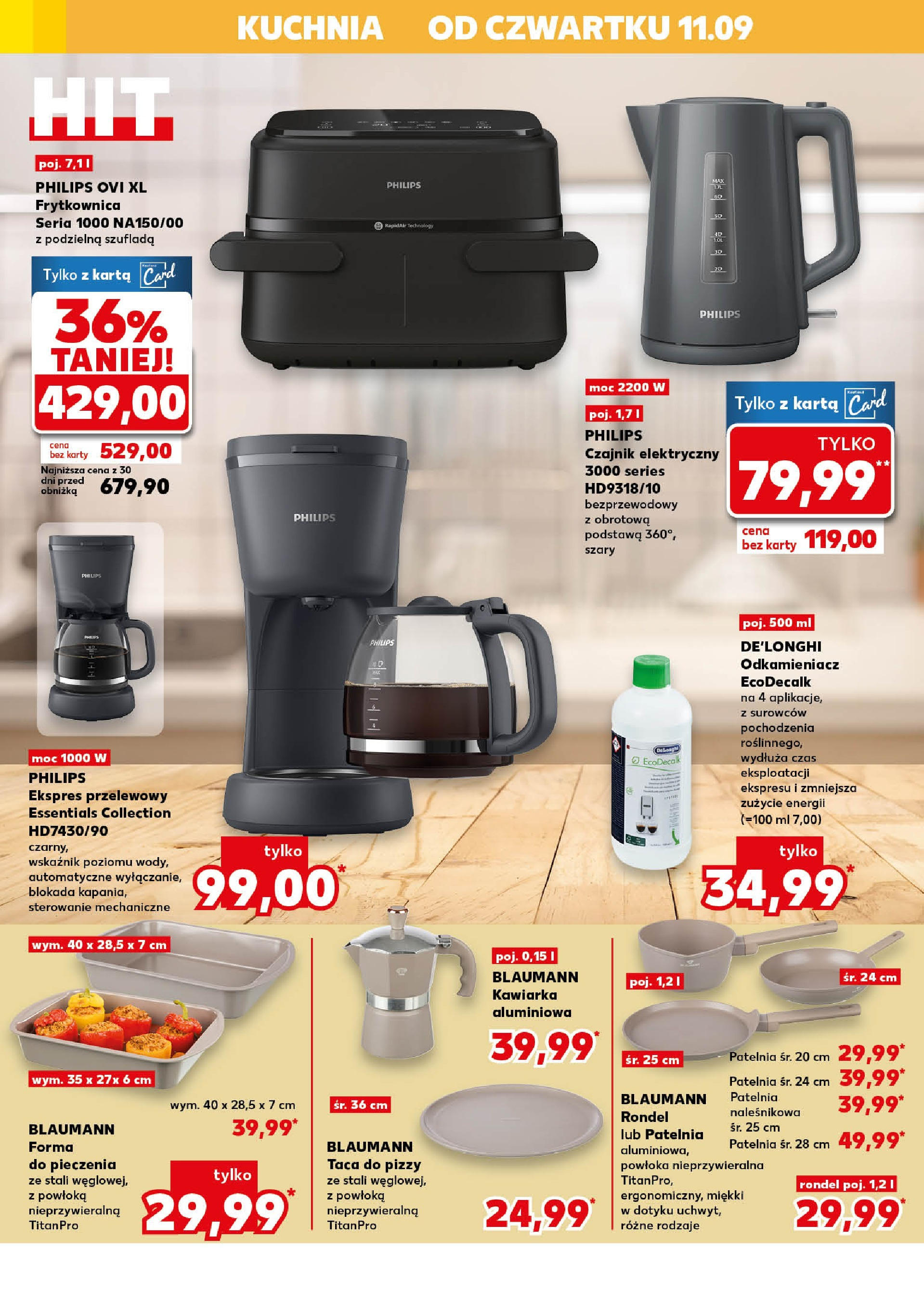 Kaufland gazetka - Mega okazje od 11.09.2025 - od jutra PDF | Strona: 14 | Produkty: Karta, Frytkownica, Kawiarka, Patelnia