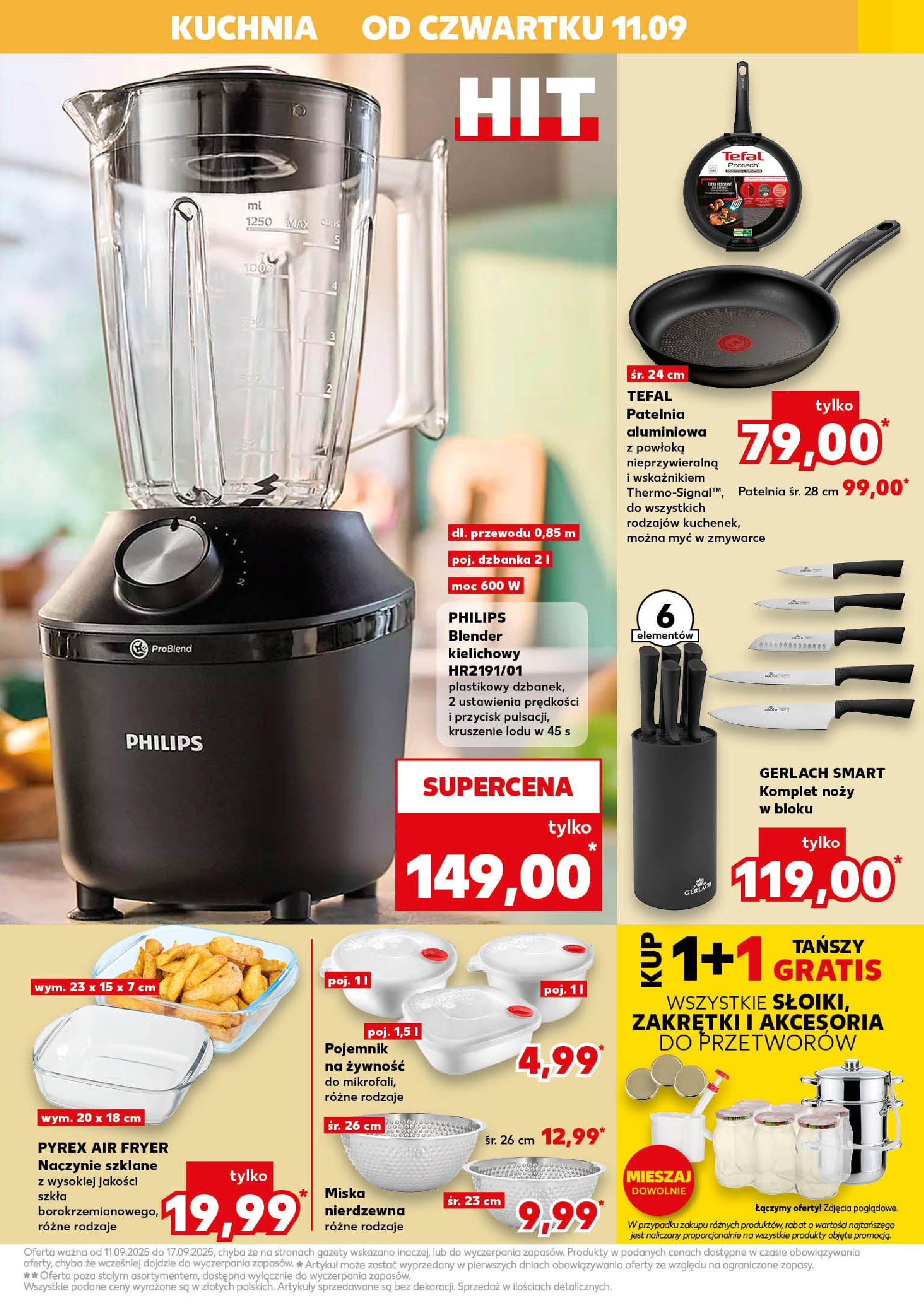 Kaufland gazetka - Mega okazje od 11.09.2025 - od jutra PDF | Strona: 15 | Produkty: Blender, Patelnia, Tefal