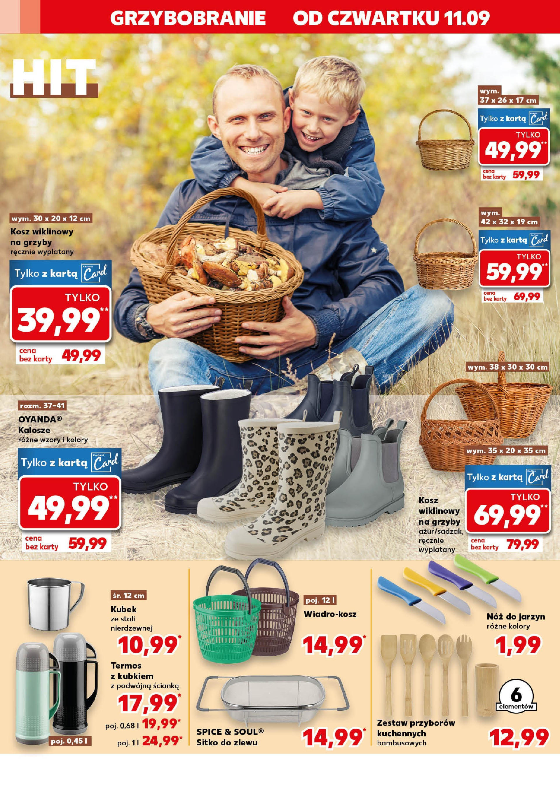 Kaufland gazetka - Mega okazje od 11.09.2025 - od jutra PDF | Strona: 18 | Produkty: Karta, Kalosze, Kosz