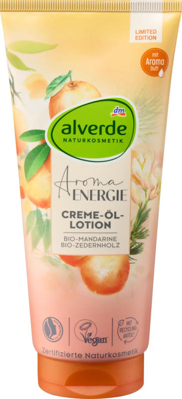 alverde NATURKOSMETIK Creme-Öl-Lotion Aroma Energie