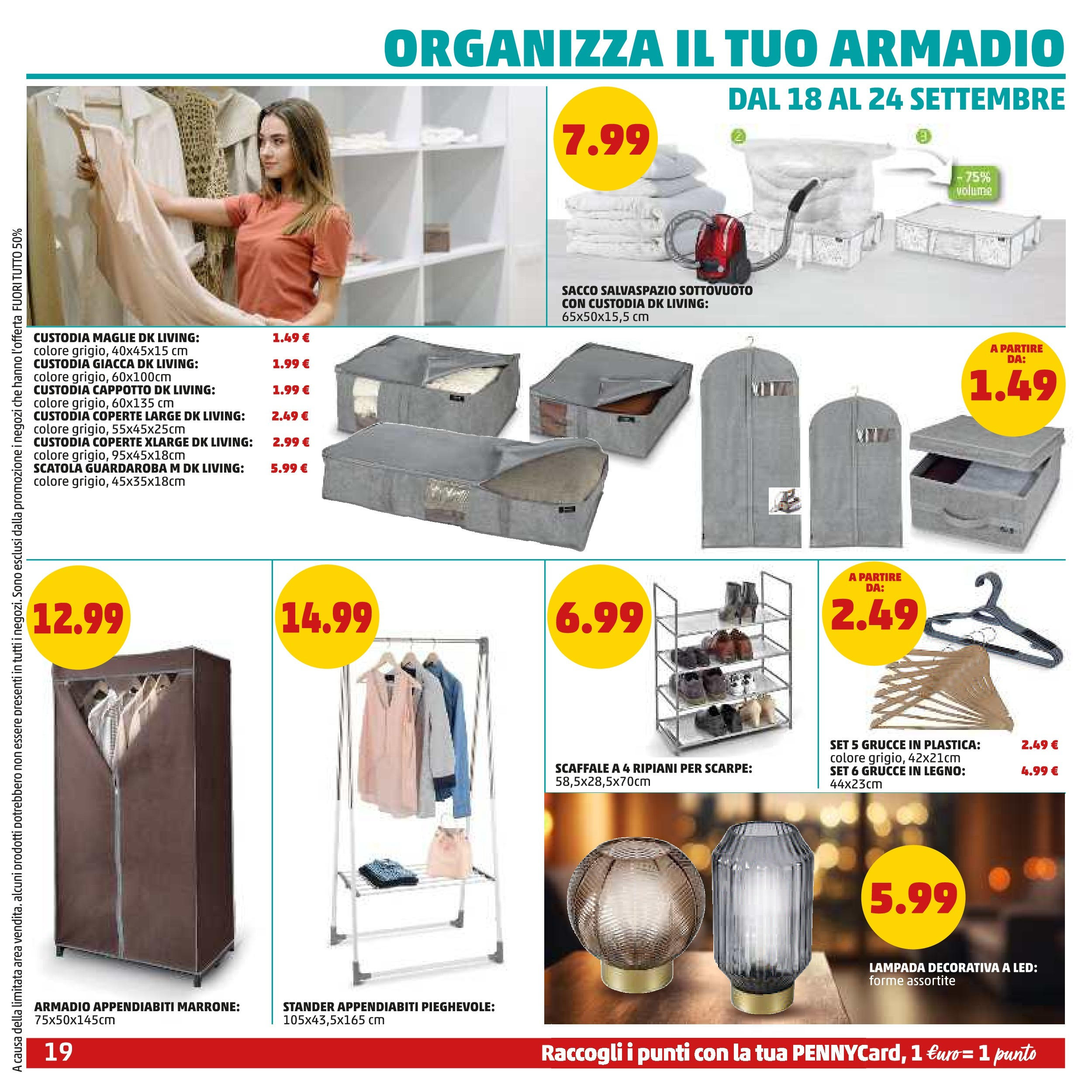 Volantino PENNY dal 10/09/2025 anteprima > (PENNY - Dall'11 al 21 settembre) | Pagina: 19 | Prodotti: Giacca, Scatola, Lampada, Grucce