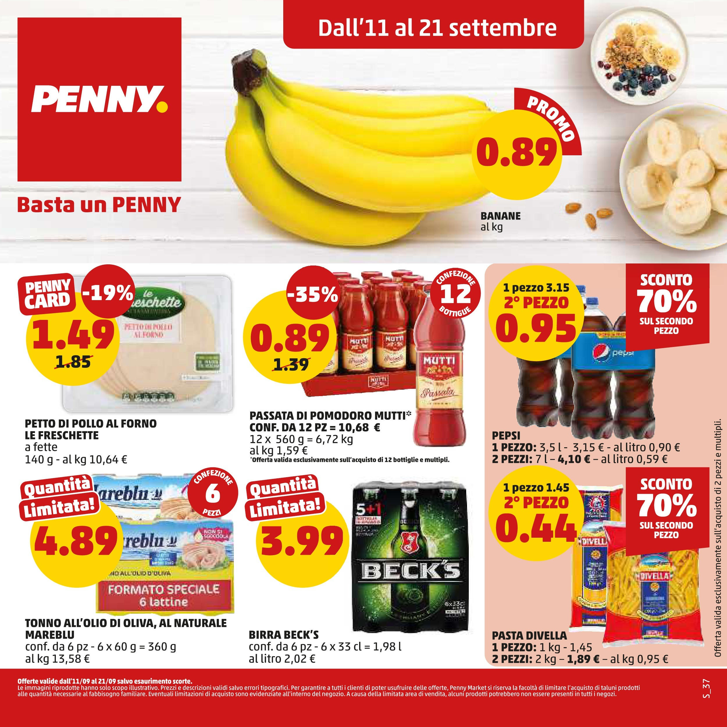 Volantino PENNY dal 10/09/2025 anteprima > (PENNY - Dall'11 al 21 settembre) | Pagina: 1 | Prodotti: Birra, Pomodoro, Forno, Pepsi