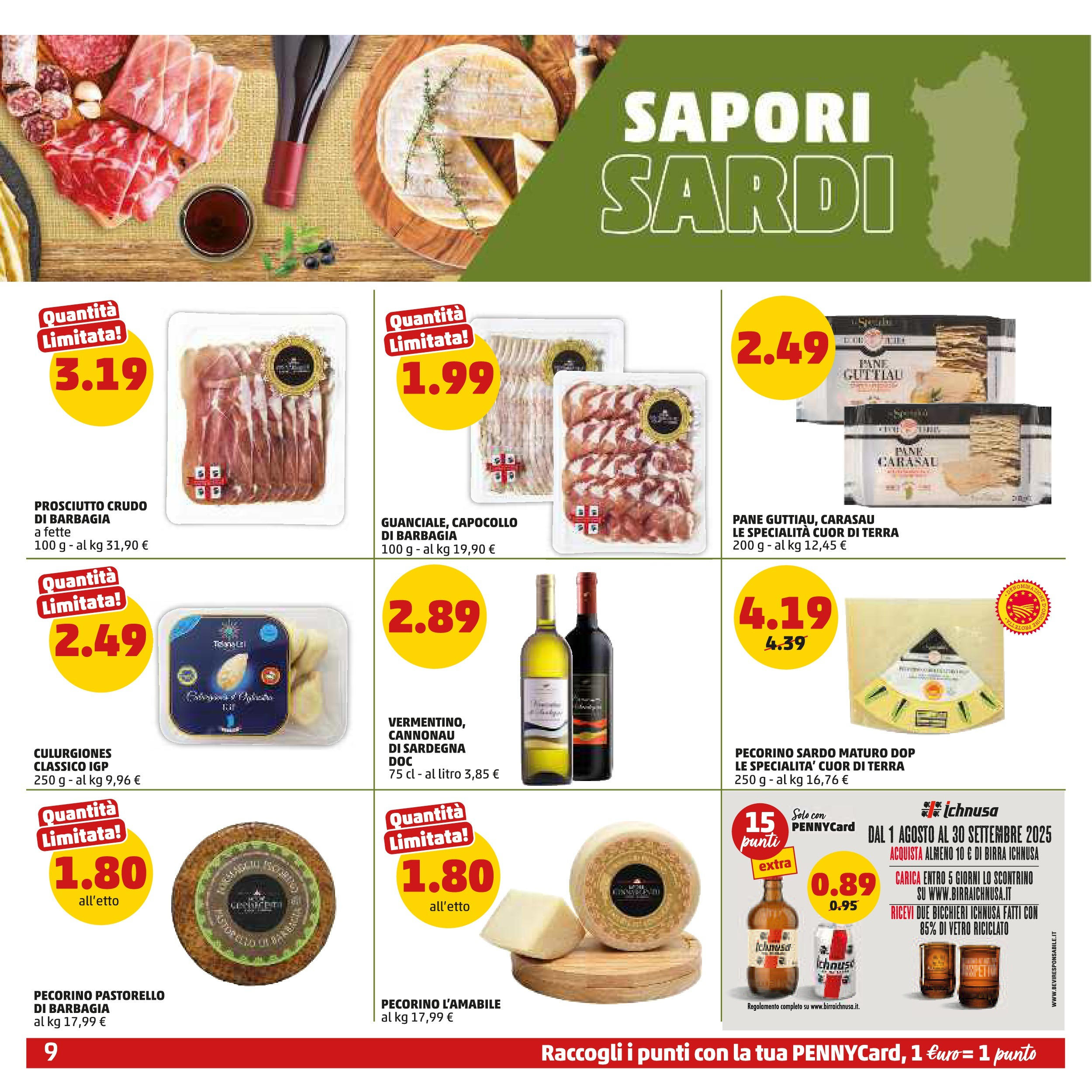 Volantino PENNY dal 10/09/2025 anteprima > (PENNY - Dall'11 al 21 settembre) | Pagina: 9 | Prodotti: Prosciutto Crudo, Birra, Pecorino, Terra