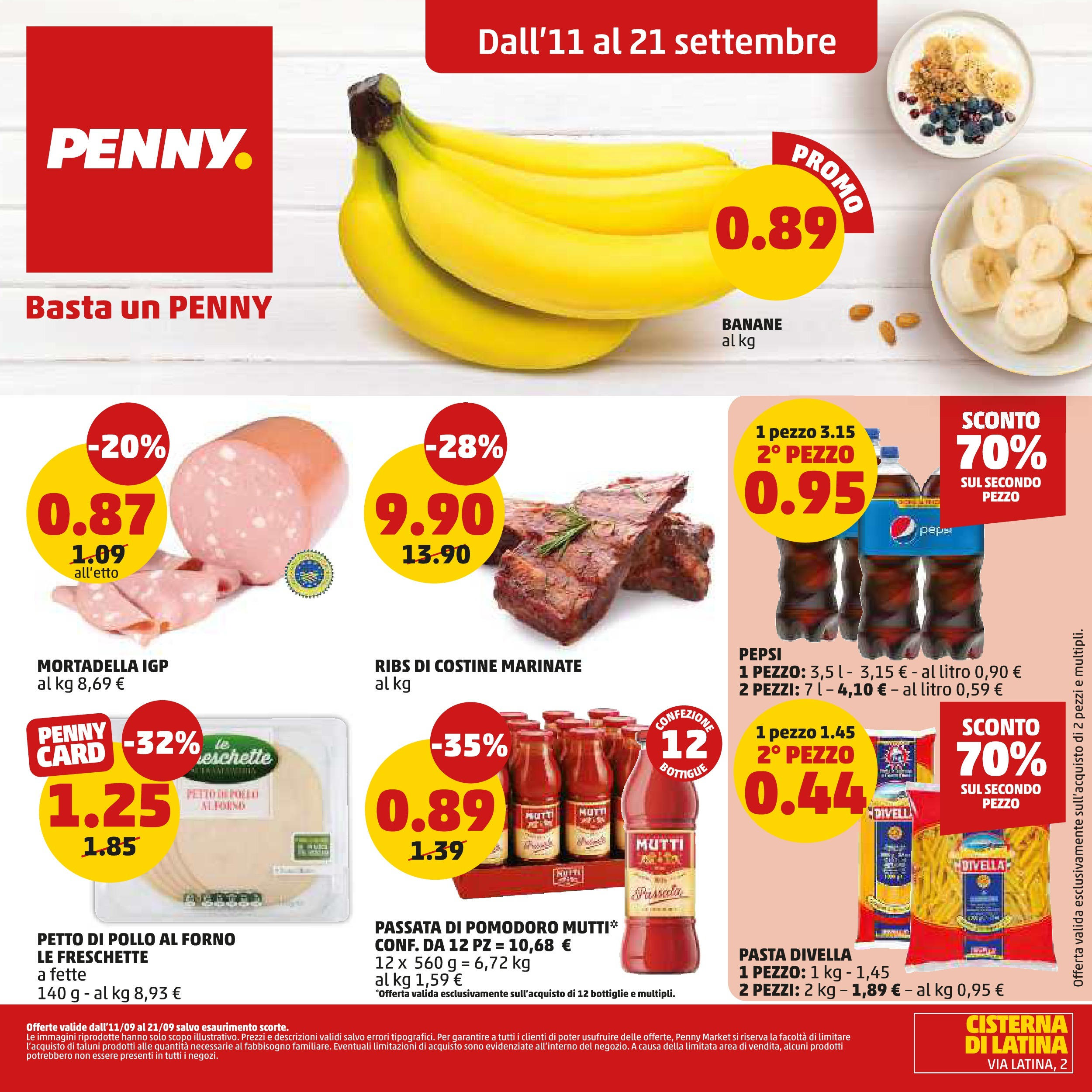 Volantino PENNY dal 10/09/2025 anteprima > (PENNY - Dall'11 al 21 settembre) | Pagina: 1 | Prodotti: Petto di Pollo, Pomodoro, Pasta, Pepsi