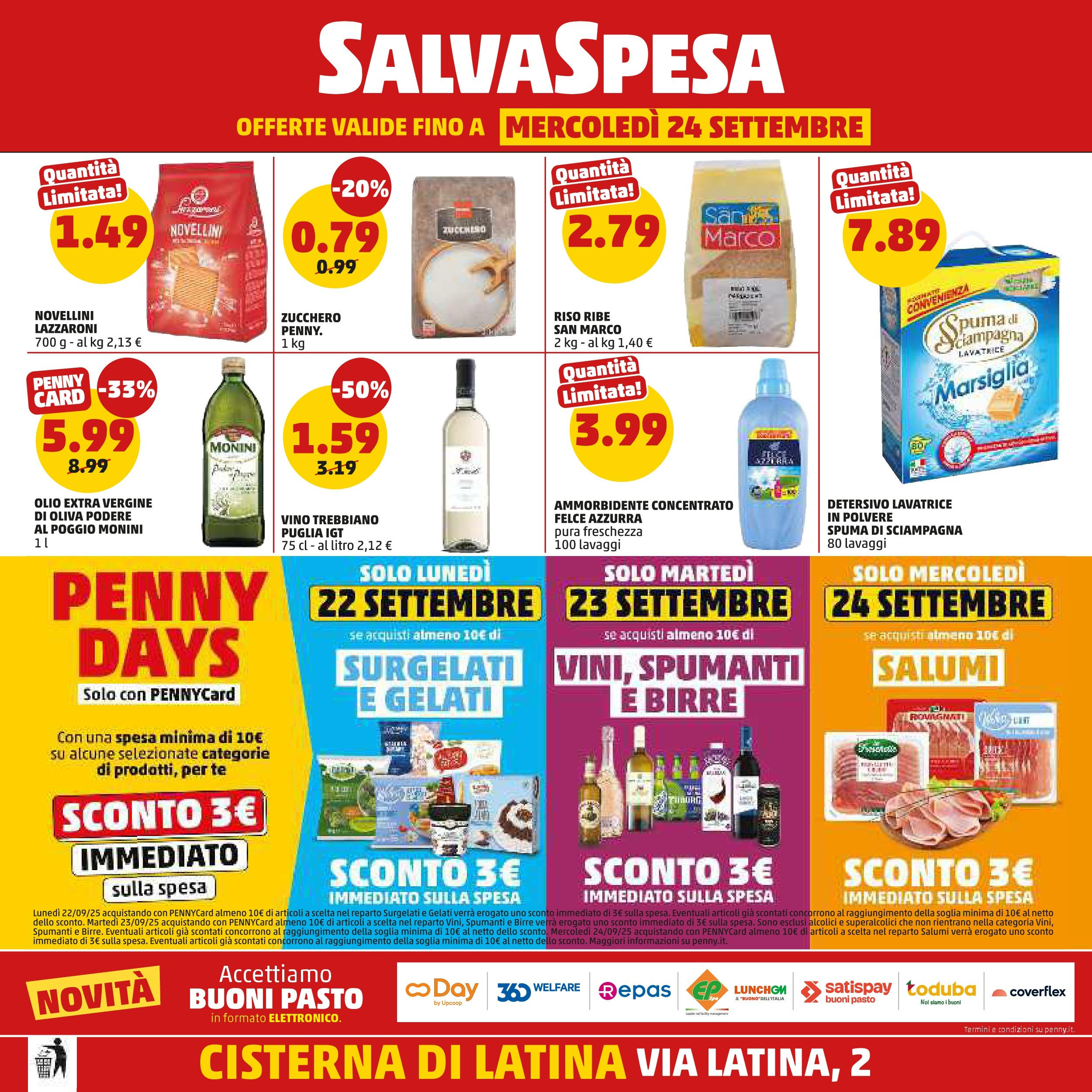 Volantino PENNY dal 10/09/2025 anteprima > (PENNY - Dall'11 al 21 settembre) | Pagina: 20 | Prodotti: Ammorbidente, Olio, Vino, Olio extra vergine
