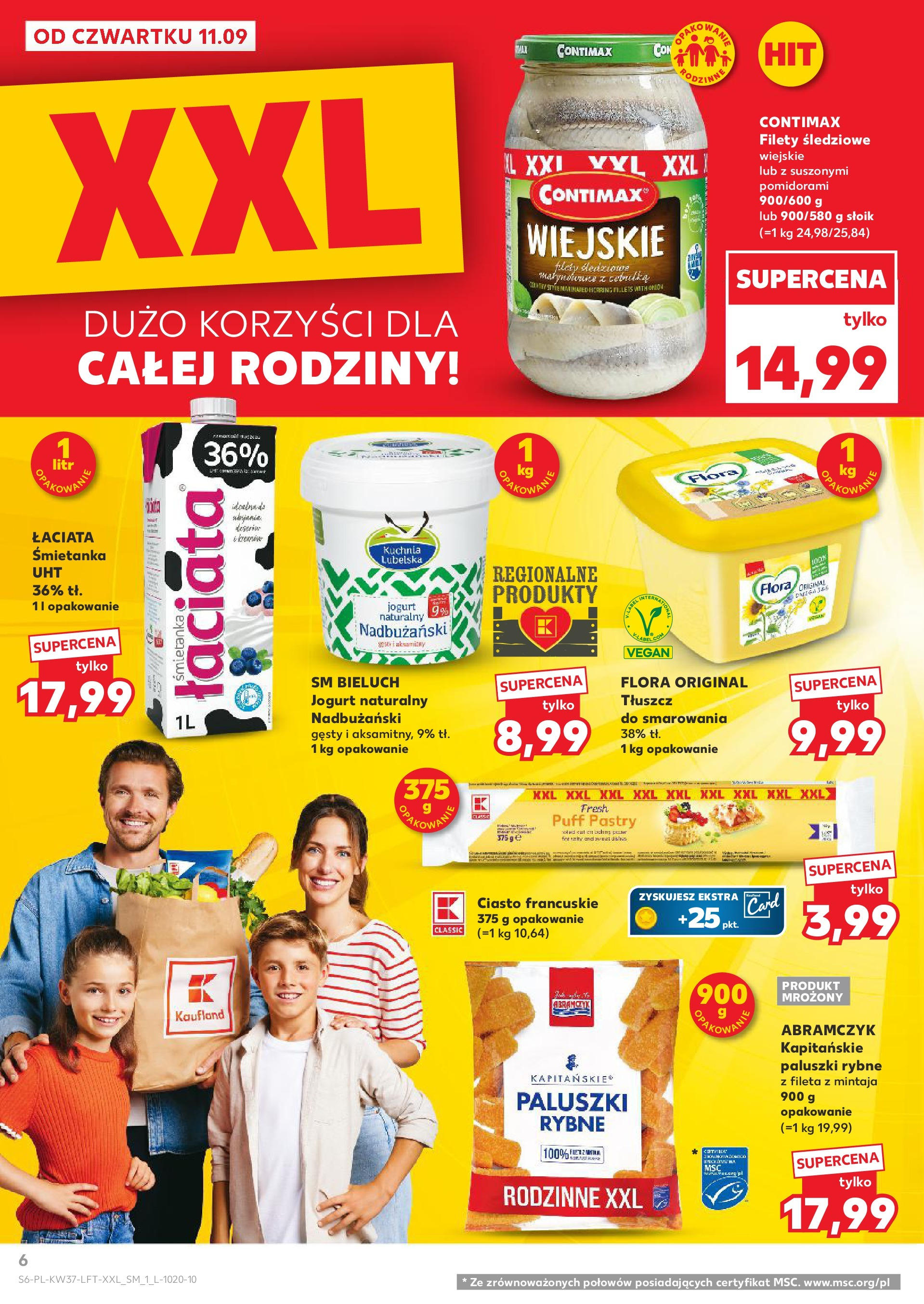 Kaufland gazetka od 11.09.2025 - od jutra PDF | Strona: 6 | Produkty: Jogurt naturalny, Paluszki rybne, Paluszki, Jogurt