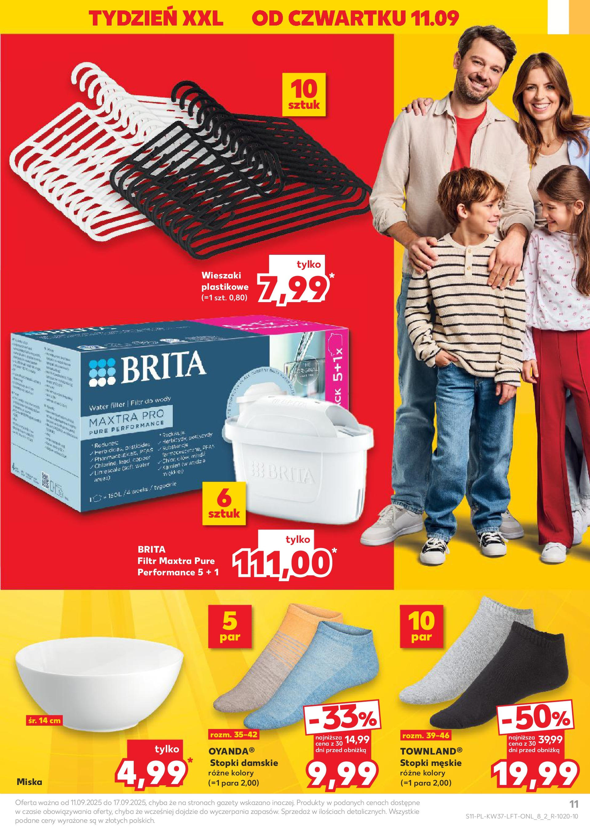 Kaufland gazetka od 11.09.2025 - od jutra PDF | Strona: 11 | Produkty: Filtr do wody, Wieszaki