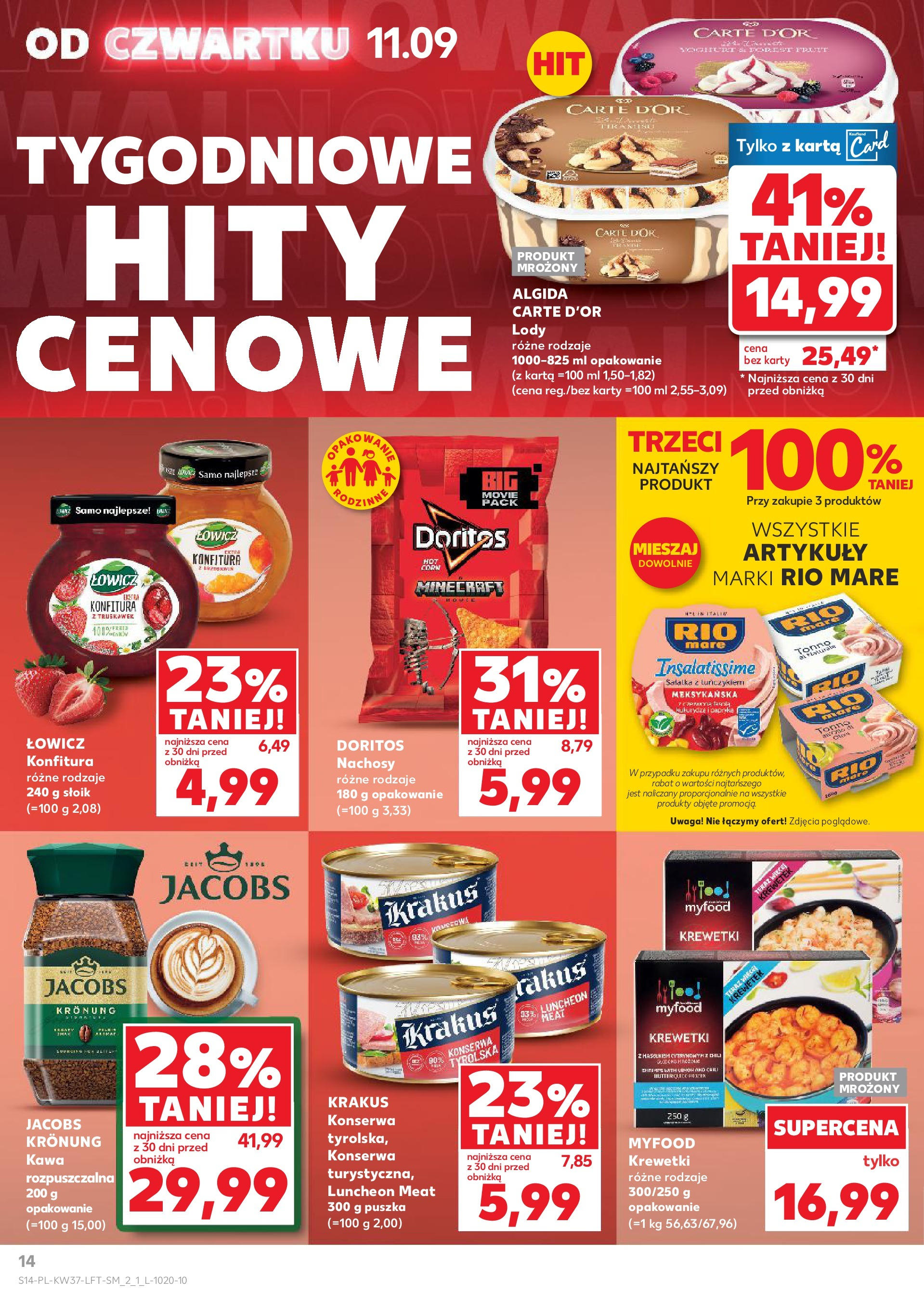 Kaufland gazetka od 11.09.2025 - od jutra PDF | Strona: 14 | Produkty: Chili, Karta, Krewetki, Kawa
