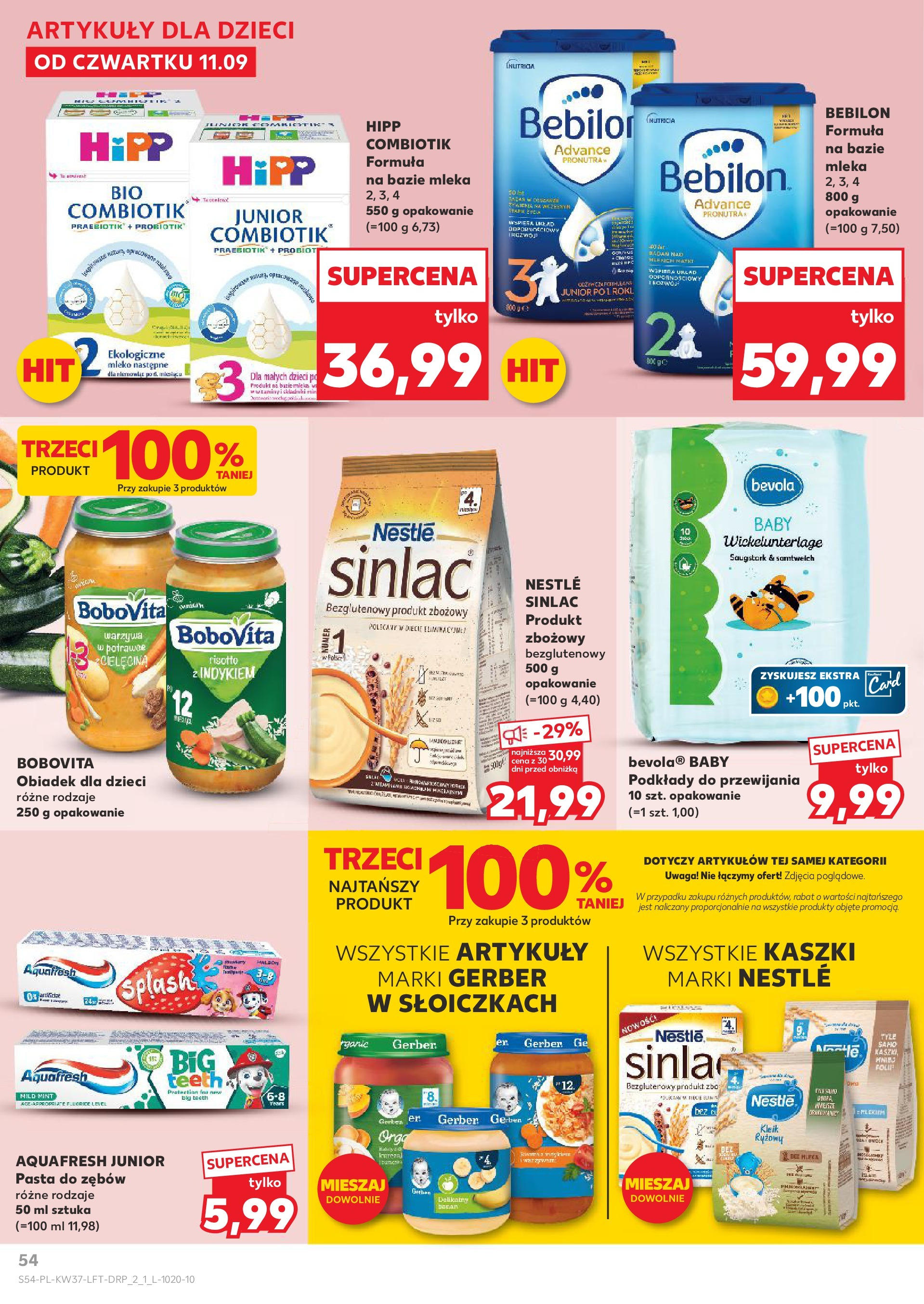 Kaufland gazetka od 11.09.2025 - od jutra PDF | Strona: 54 | Produkty: Mleka, Mleko, Pasta do zębów, Warzywa