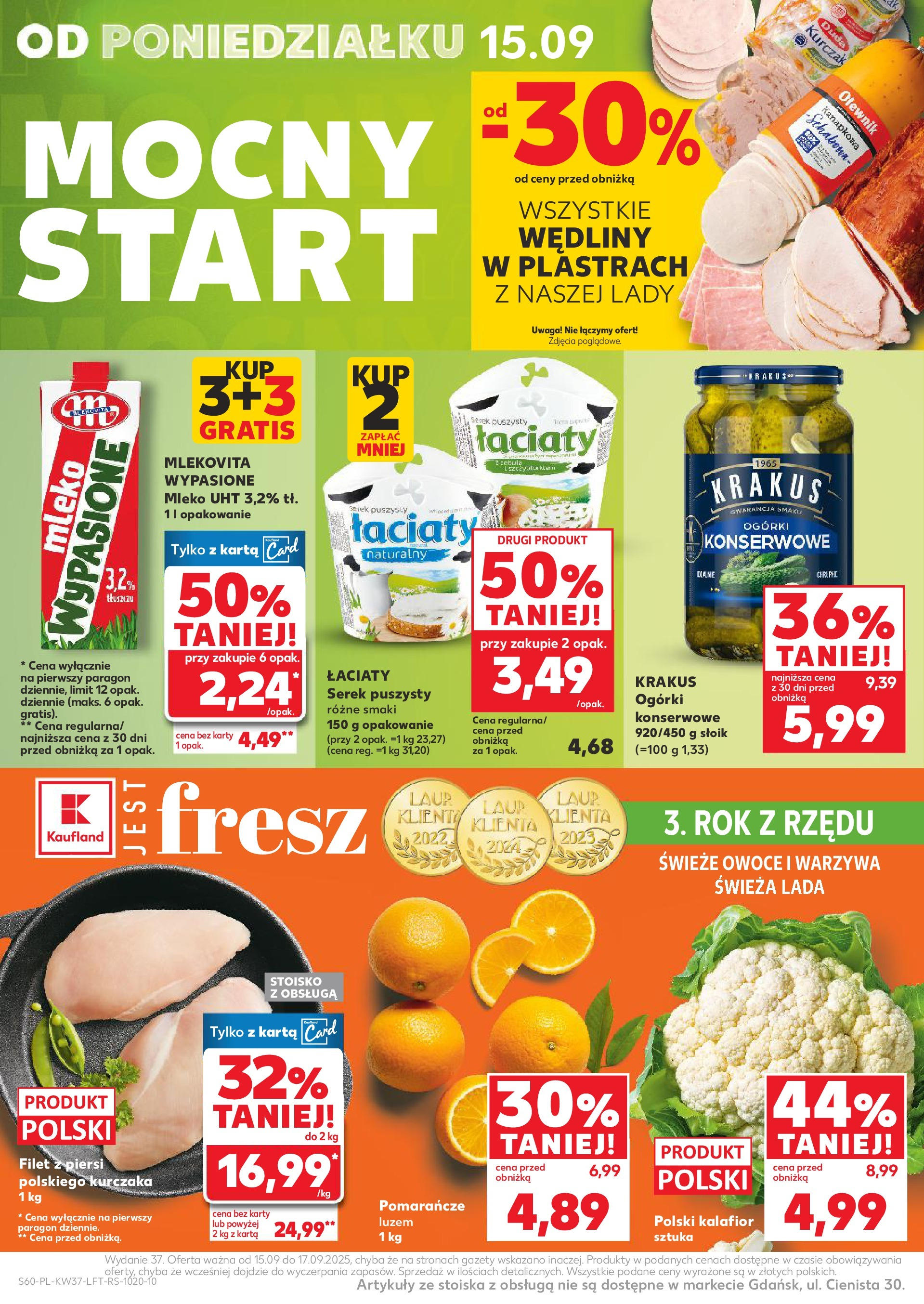 Kaufland gazetka od 11.09.2025 - od jutra PDF | Strona: 60 | Produkty: Karta, Wędliny, Ogórki, Owoce