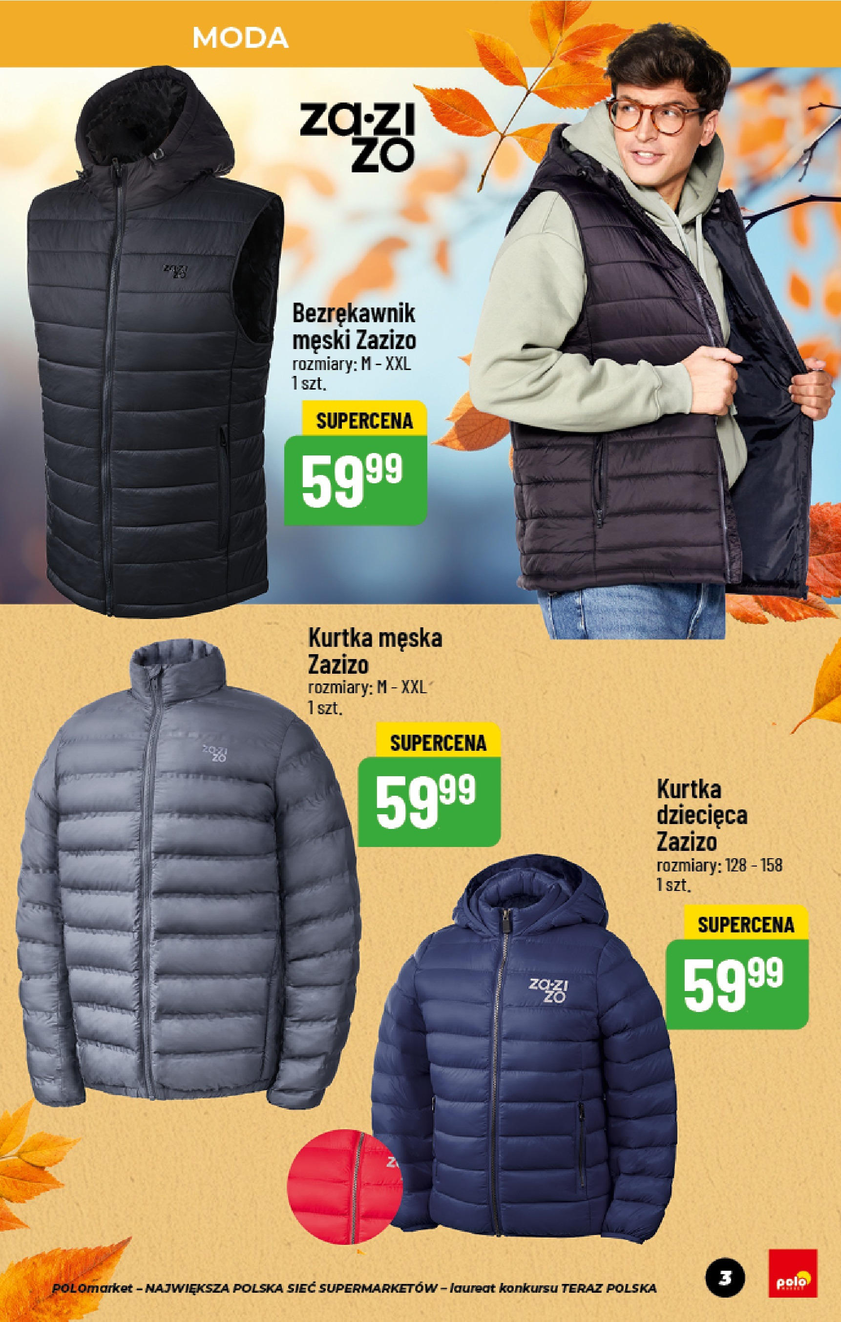 POLOmarket gazetka od jutra (11.09.2025) - Nowa PDF | Strona: 3 | Produkty: Bezrękawnik, Kurtka