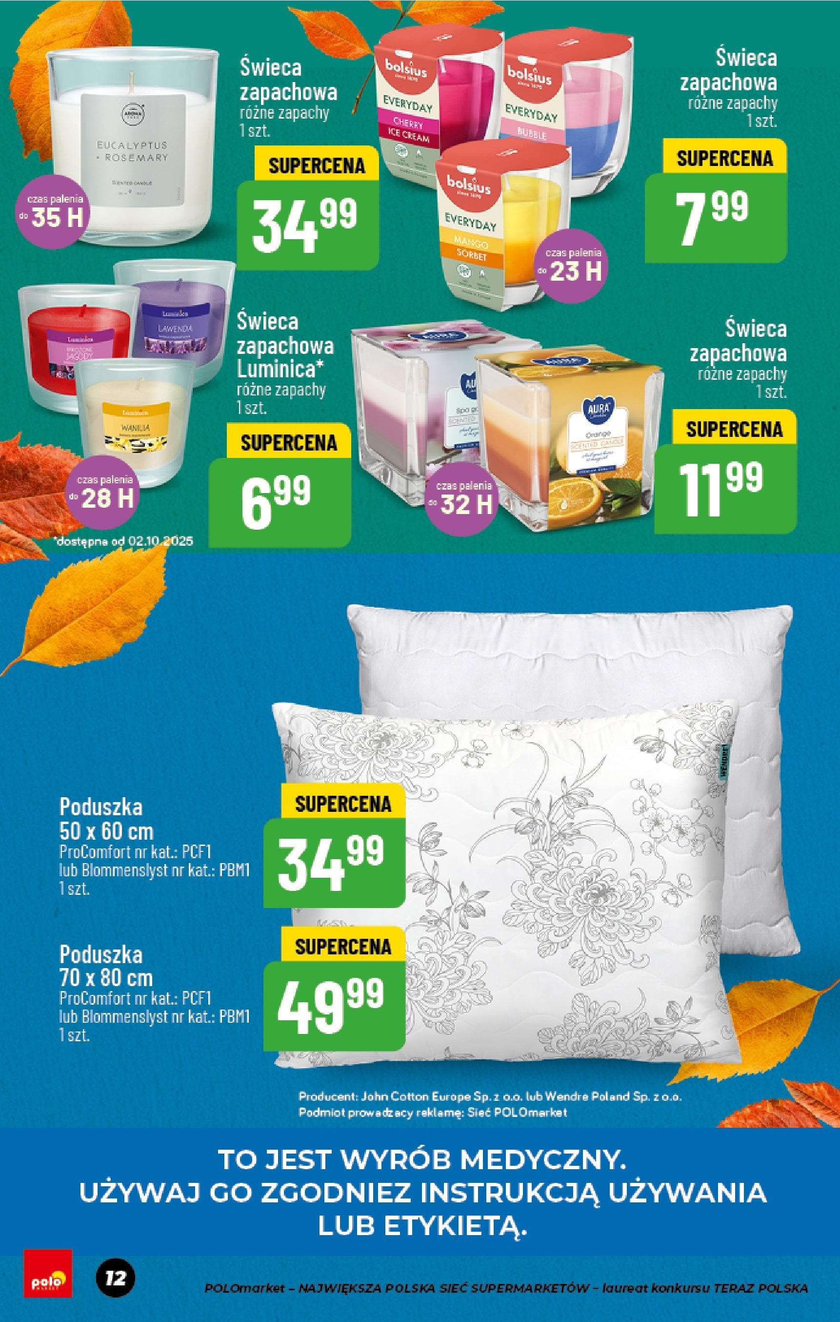 POLOmarket gazetka od jutra (11.09.2025) - Nowa PDF | Strona: 12 | Produkty: Mango, Poduszka, Sorbet