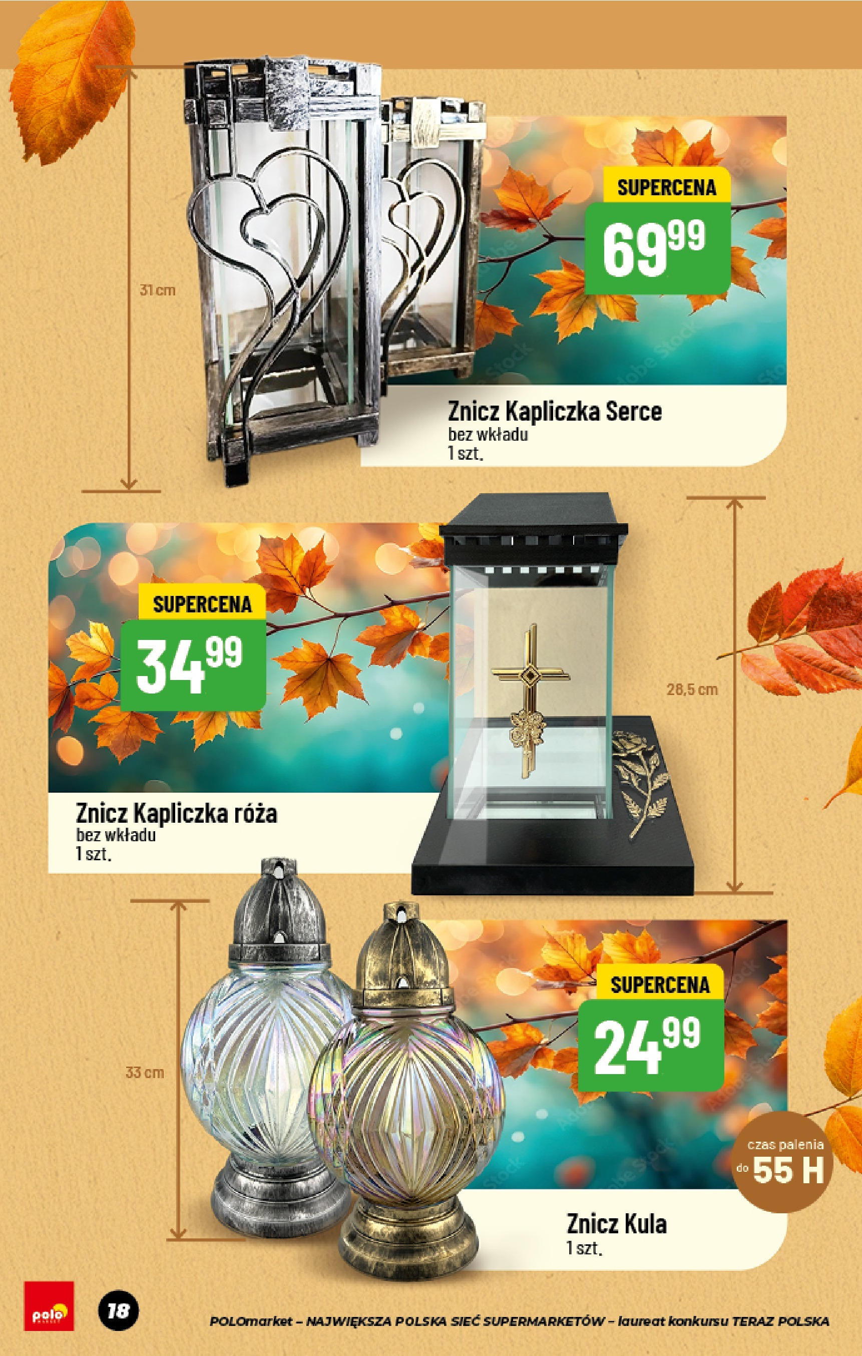 POLOmarket gazetka od jutra (11.09.2025) - Nowa PDF | Strona: 18 | Produkty: Znicz kapliczka
