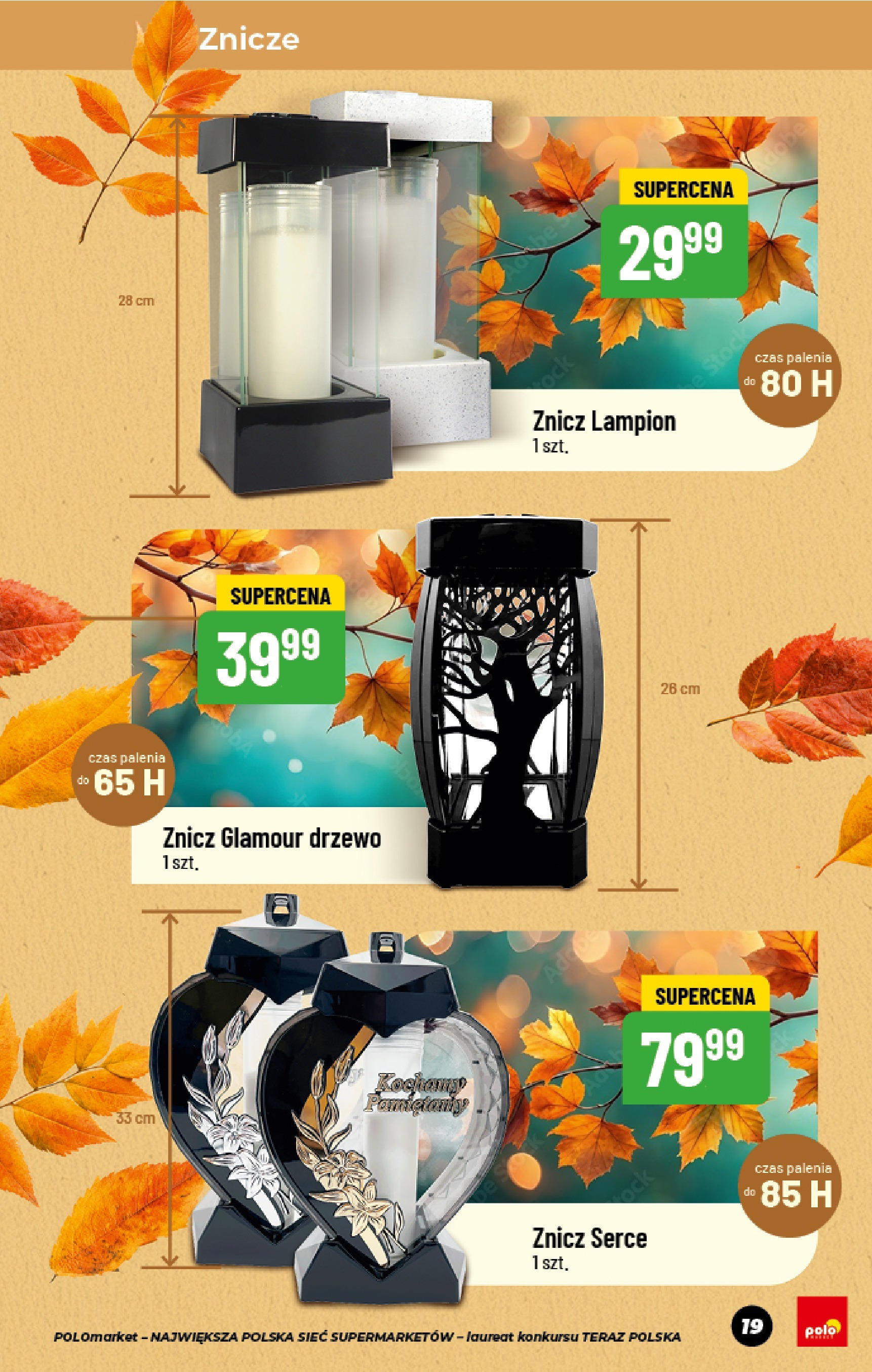 POLOmarket gazetka od jutra (11.09.2025) - Nowa PDF | Strona: 19 | Produkty: Znicze