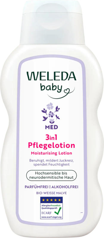 WELEDA baby Baby Pflegelotion Med 3in1 Malve