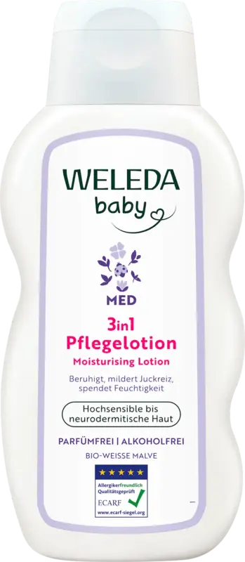 WELEDA baby Baby Pflegelotion Med 3in1 Malve