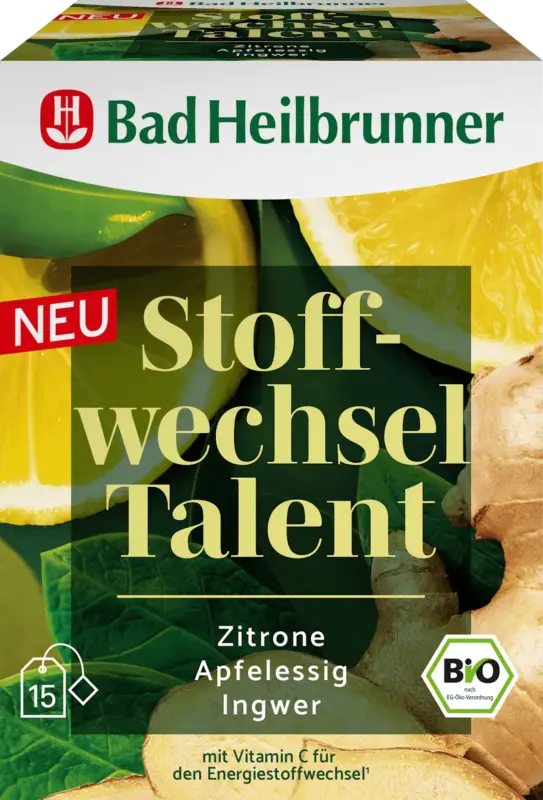 Bad Heilbrunner Kräutertee, Stoffwechsel Talent (15 Beutel)