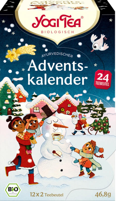YOGI TEA Adventskalender 2025, 24 ayurvedische Tee's
