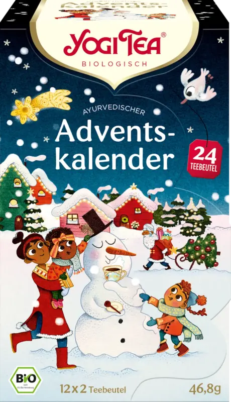 YOGI TEA Adventskalender 2025, 24 ayurvedische Tee's