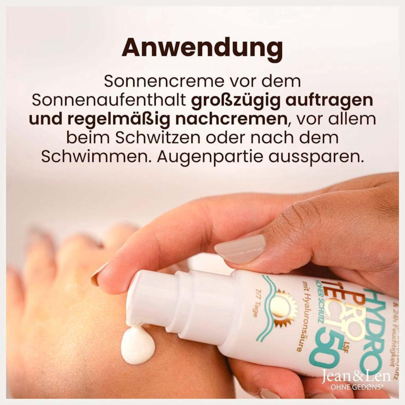 Jean&Len Sonnenfluid Gesicht sensitiv, hydro protect, LSF 50