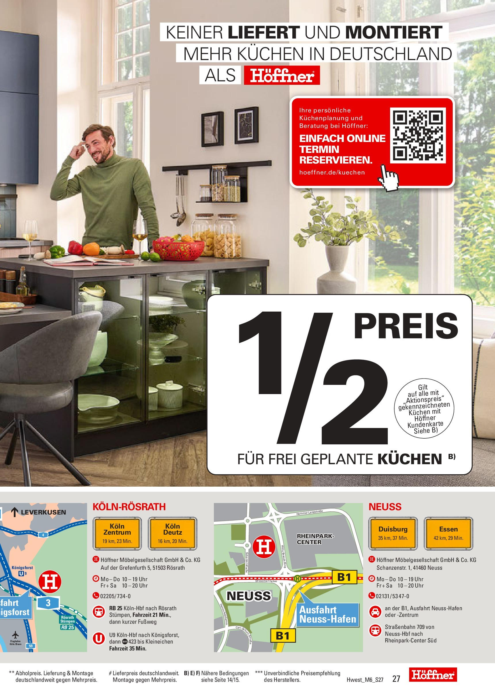 Höffner - Höffner: Möbelangebote (ab 09.09.2025) zum Blättern | Seite: 27 | Produkte: Kuchen, Uhr