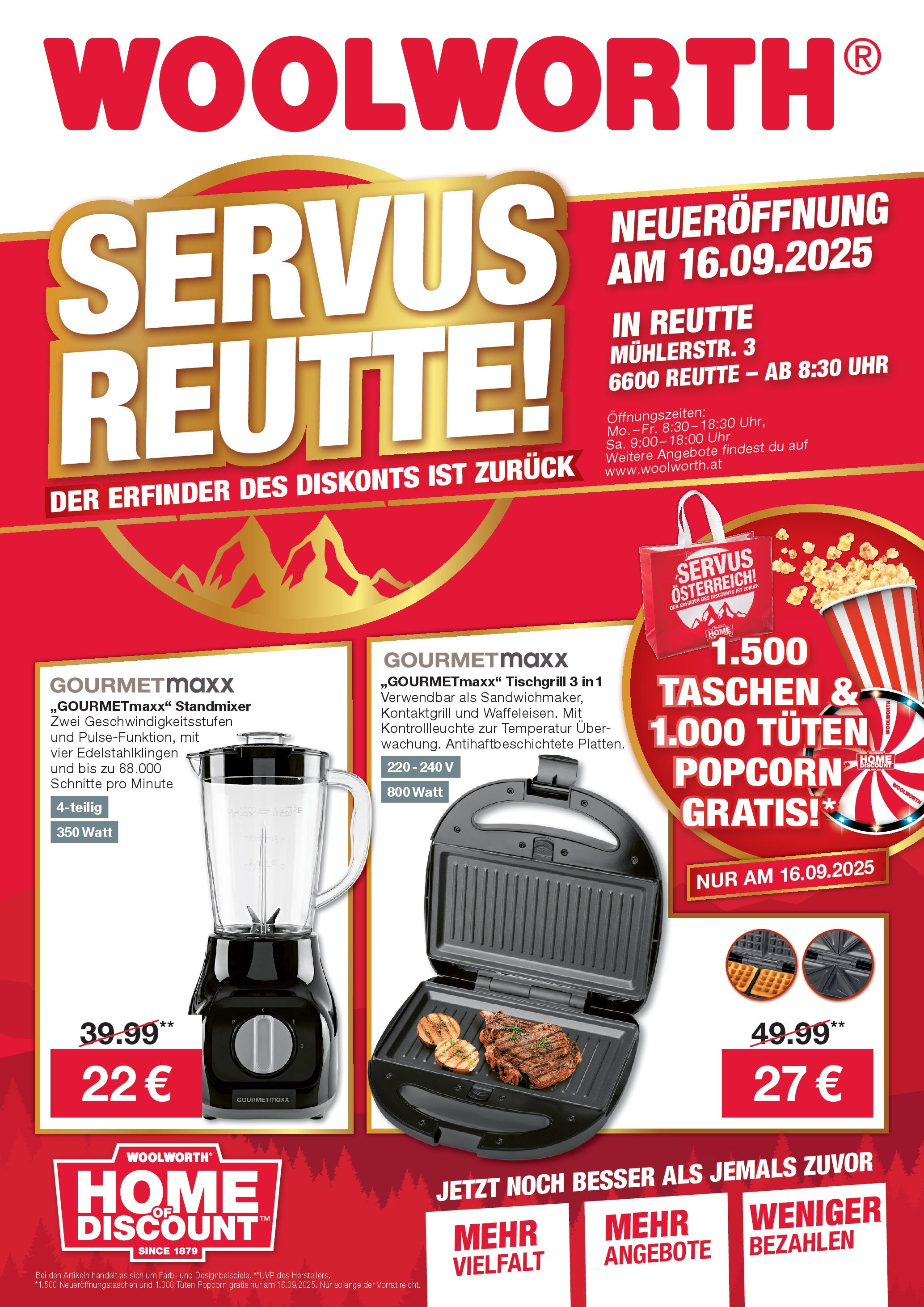 Woolworth Servus Reutte! von 10.09.2025 - Aktuelle Angebote | Seite: 1 | Produkte: Uhr