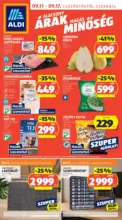 Aldi: Aldi újság érvényessége 2025.09.17.-ig - 2025.09.17 napig