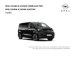 OPEL Opel Zafira et Vivaro Combi - au 09.09.2026